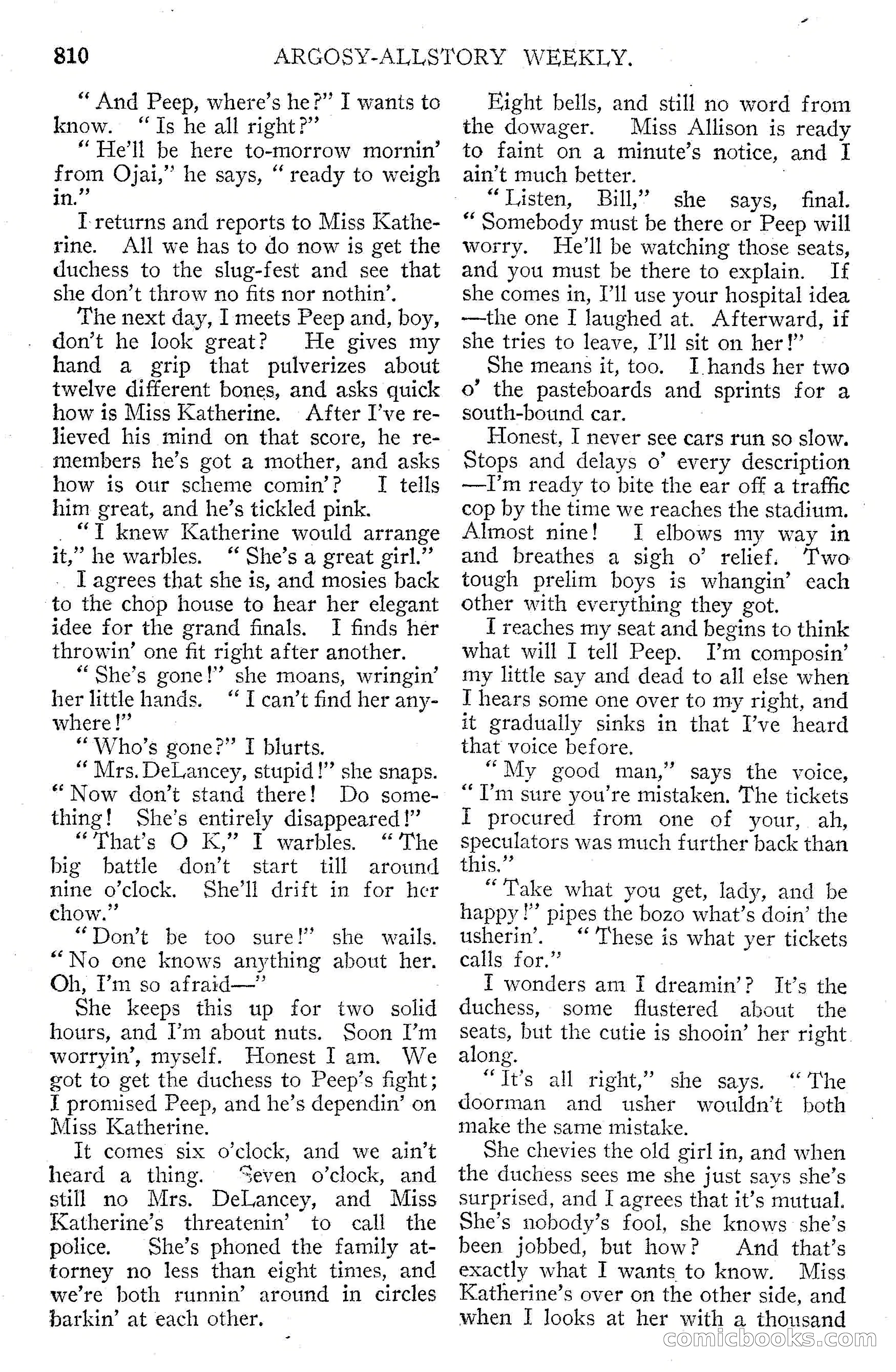 Argosy All-Story Weekly, September 15, 1928 — page 92 of 148