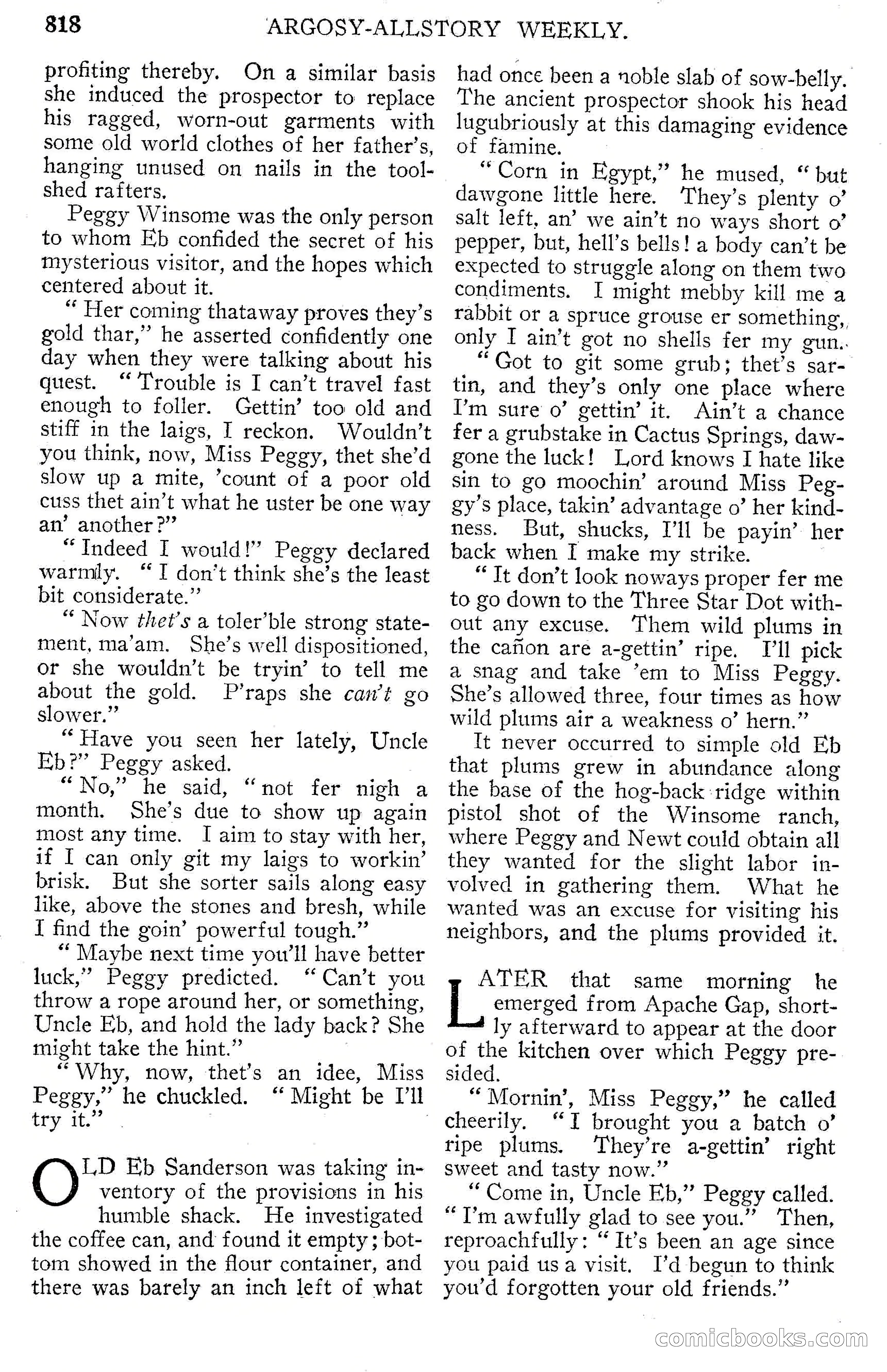 Argosy All-Story Weekly, September 15, 1928 — page 100 of 148