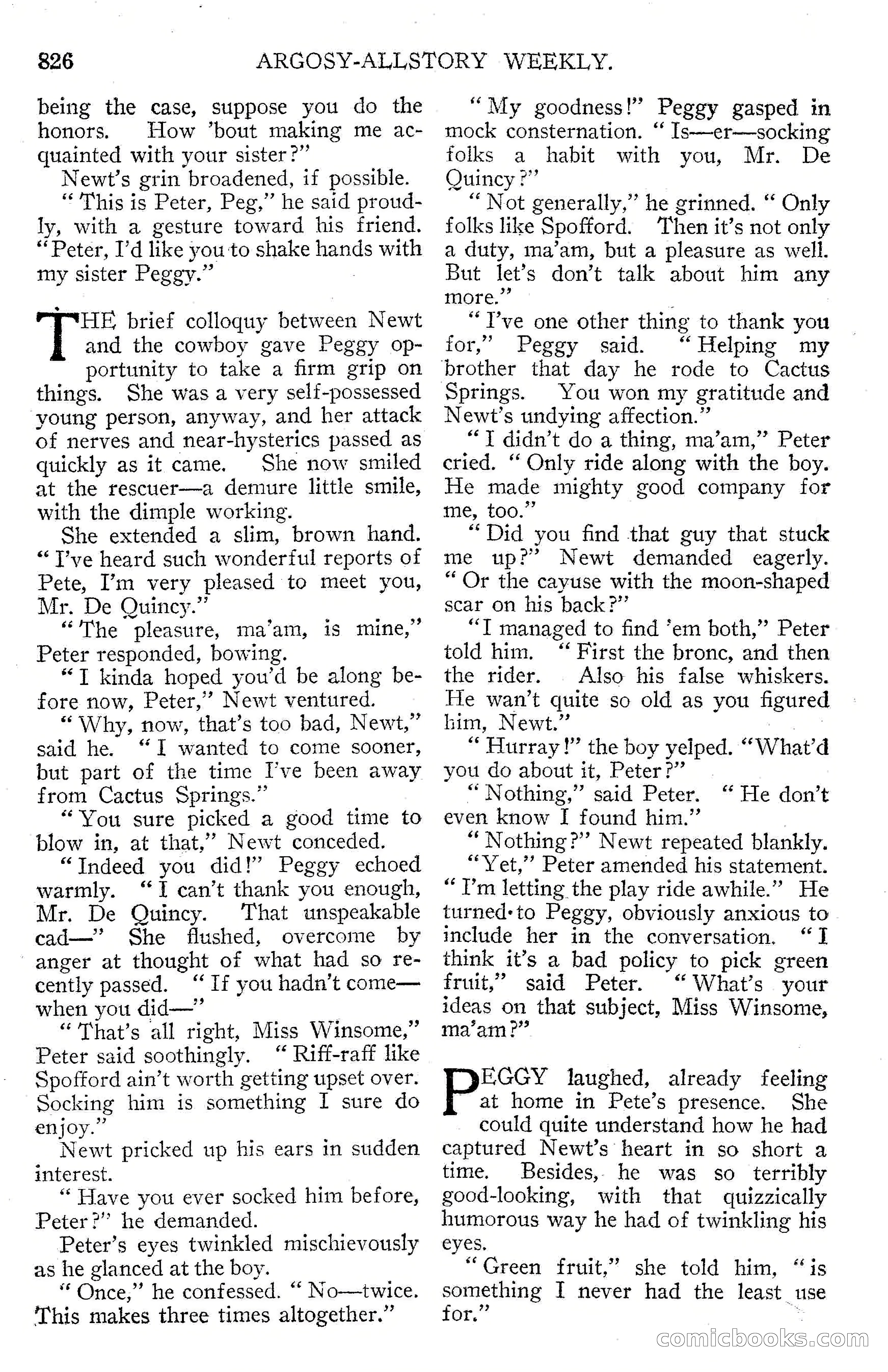Argosy All-Story Weekly, September 15, 1928 — page 108 of 148