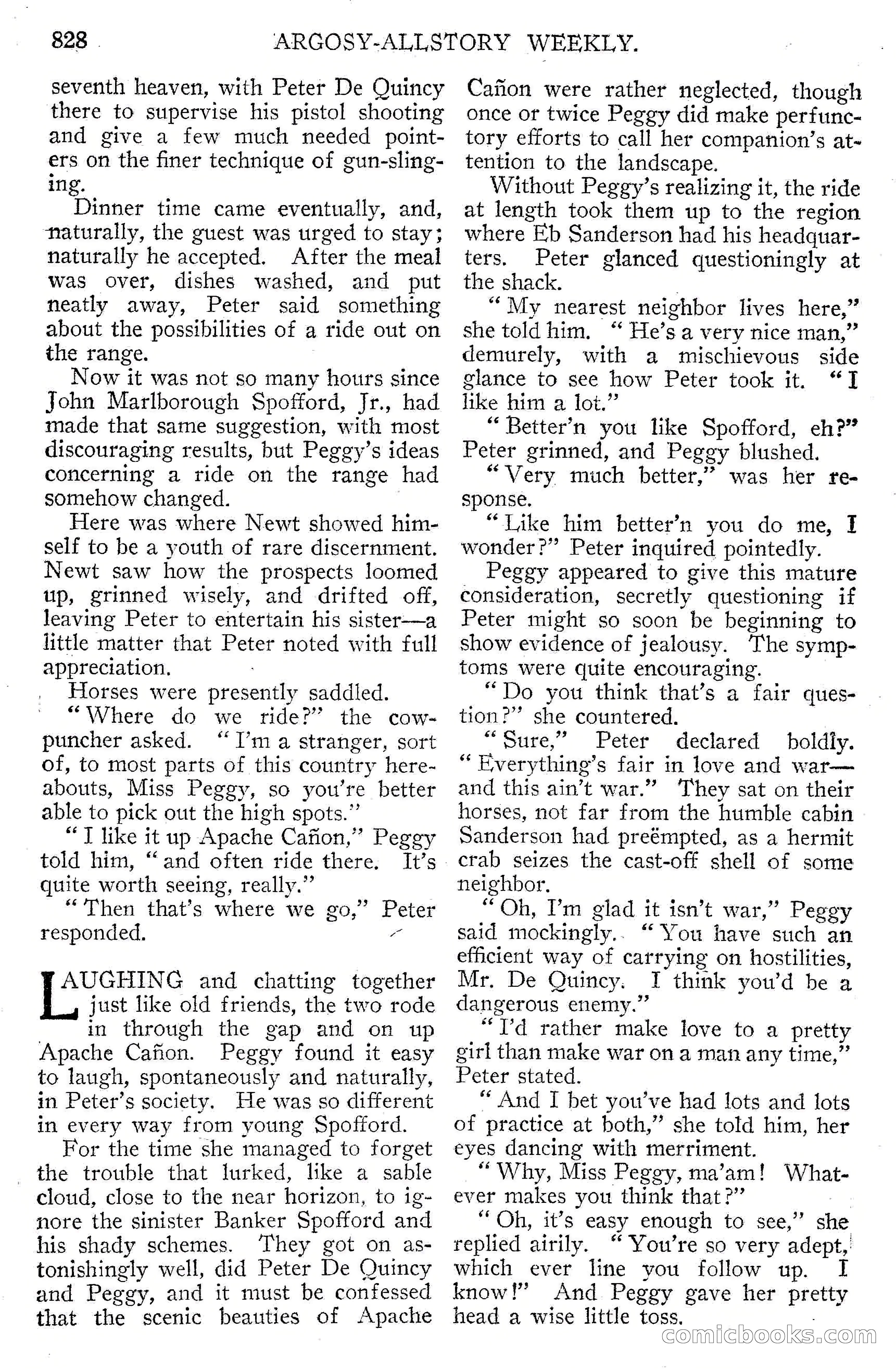 Argosy All-Story Weekly, September 15, 1928 — page 110 of 148