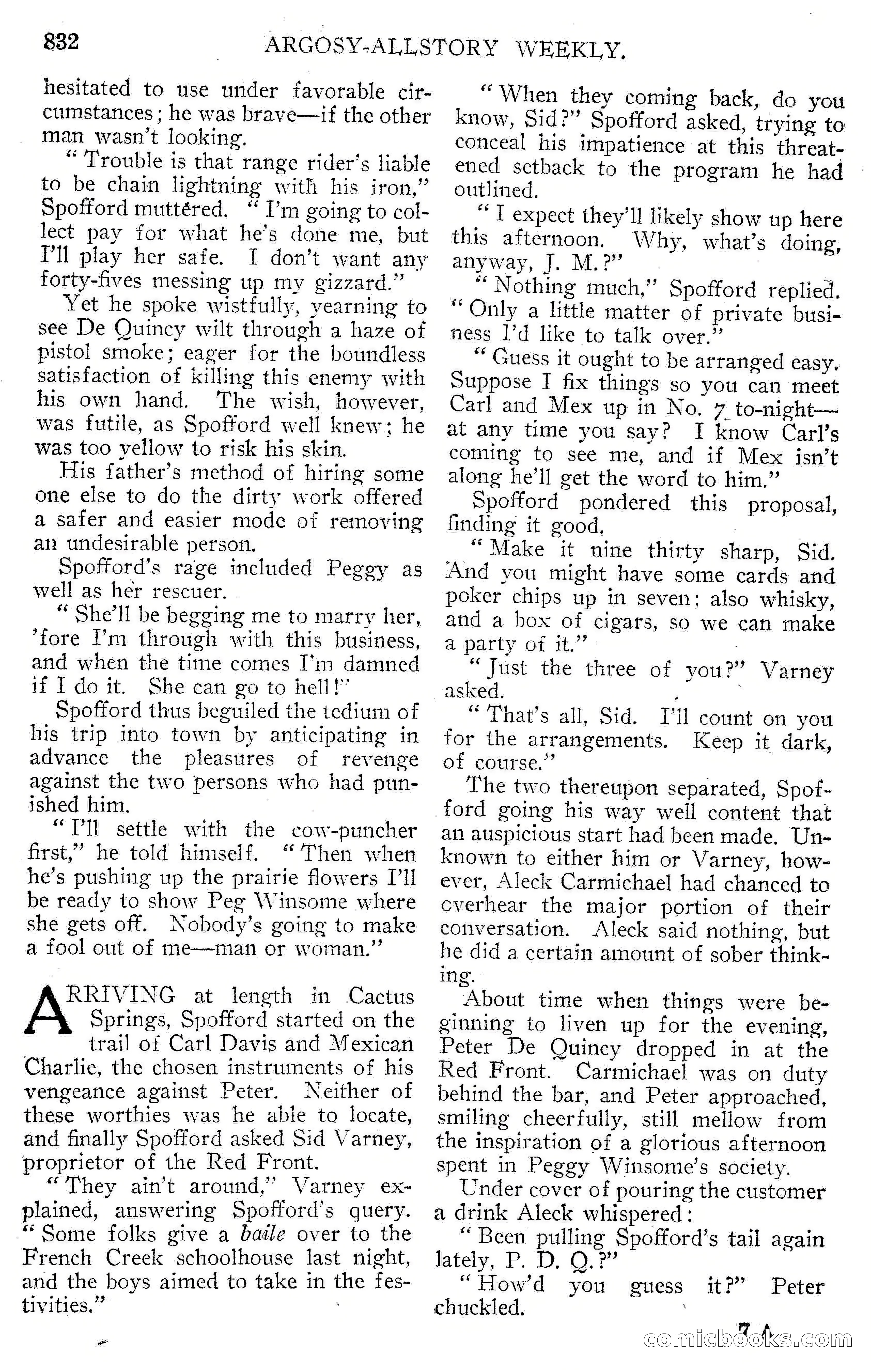 Argosy All-Story Weekly, September 15, 1928 — page 114 of 148