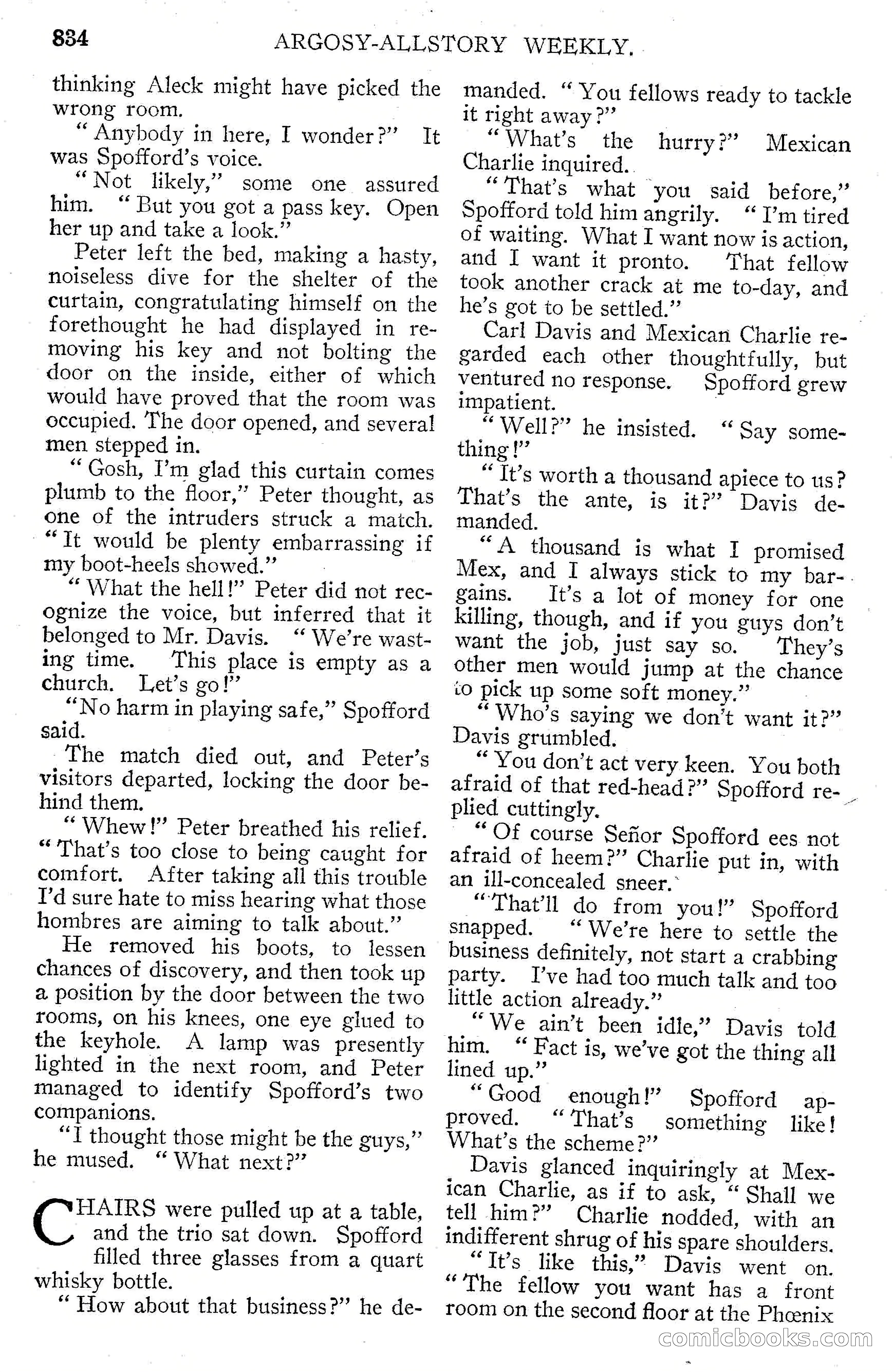 Argosy All-Story Weekly, September 15, 1928 — page 116 of 148