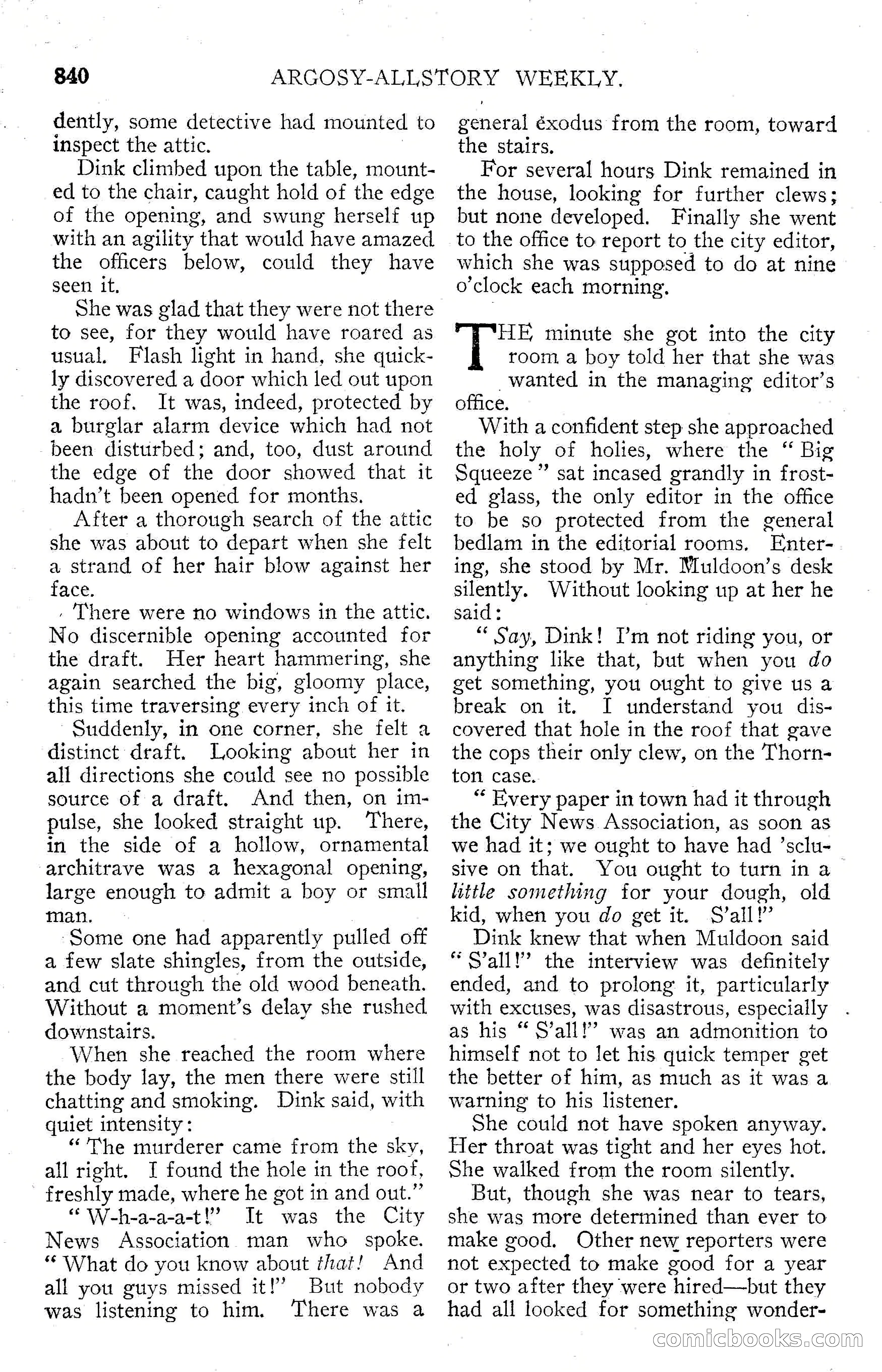 Argosy All-Story Weekly, September 15, 1928 — page 122 of 148