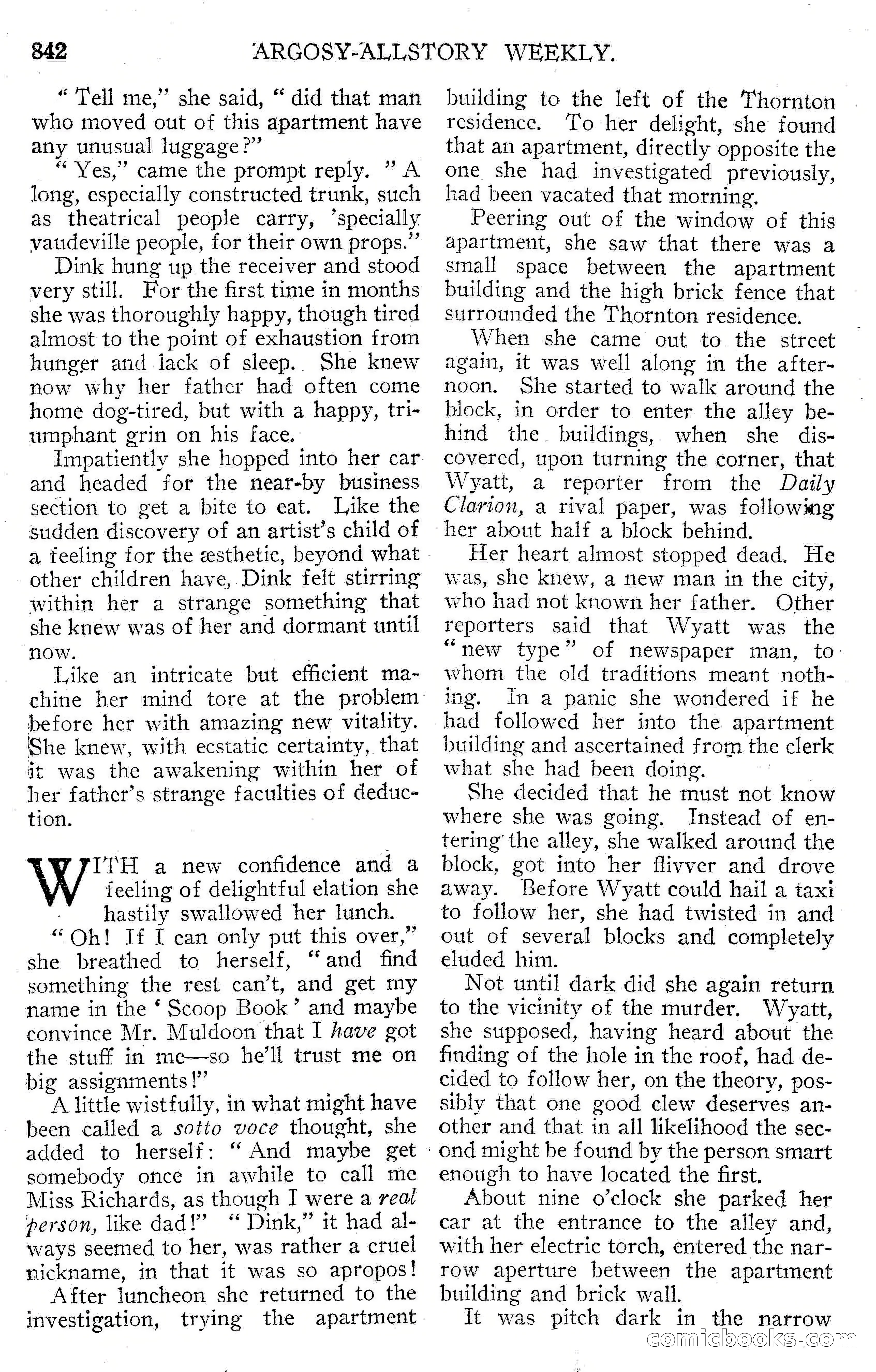 Argosy All-Story Weekly, September 15, 1928 — page 124 of 148