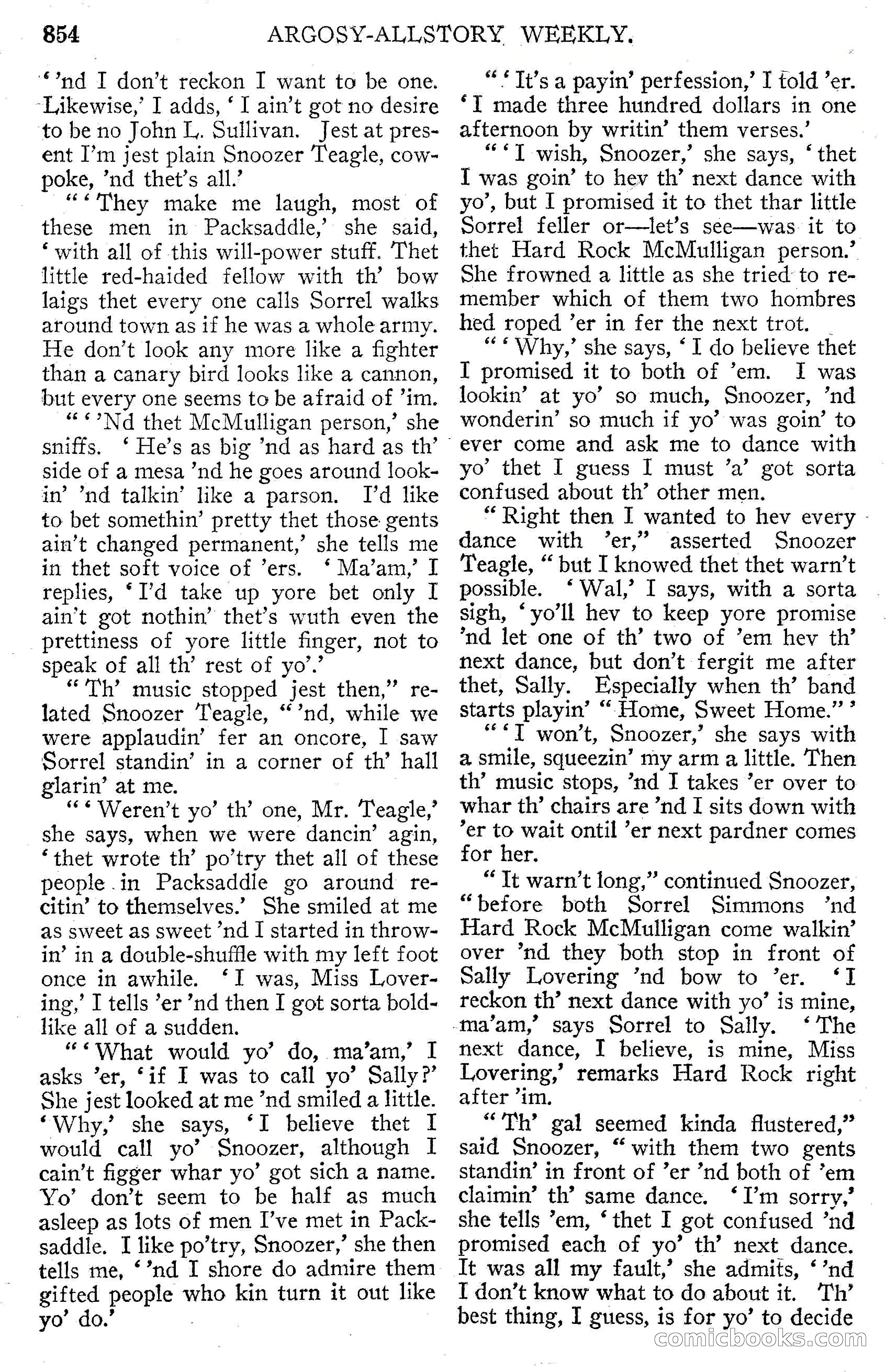 Argosy All-Story Weekly, September 15, 1928 — page 136 of 148