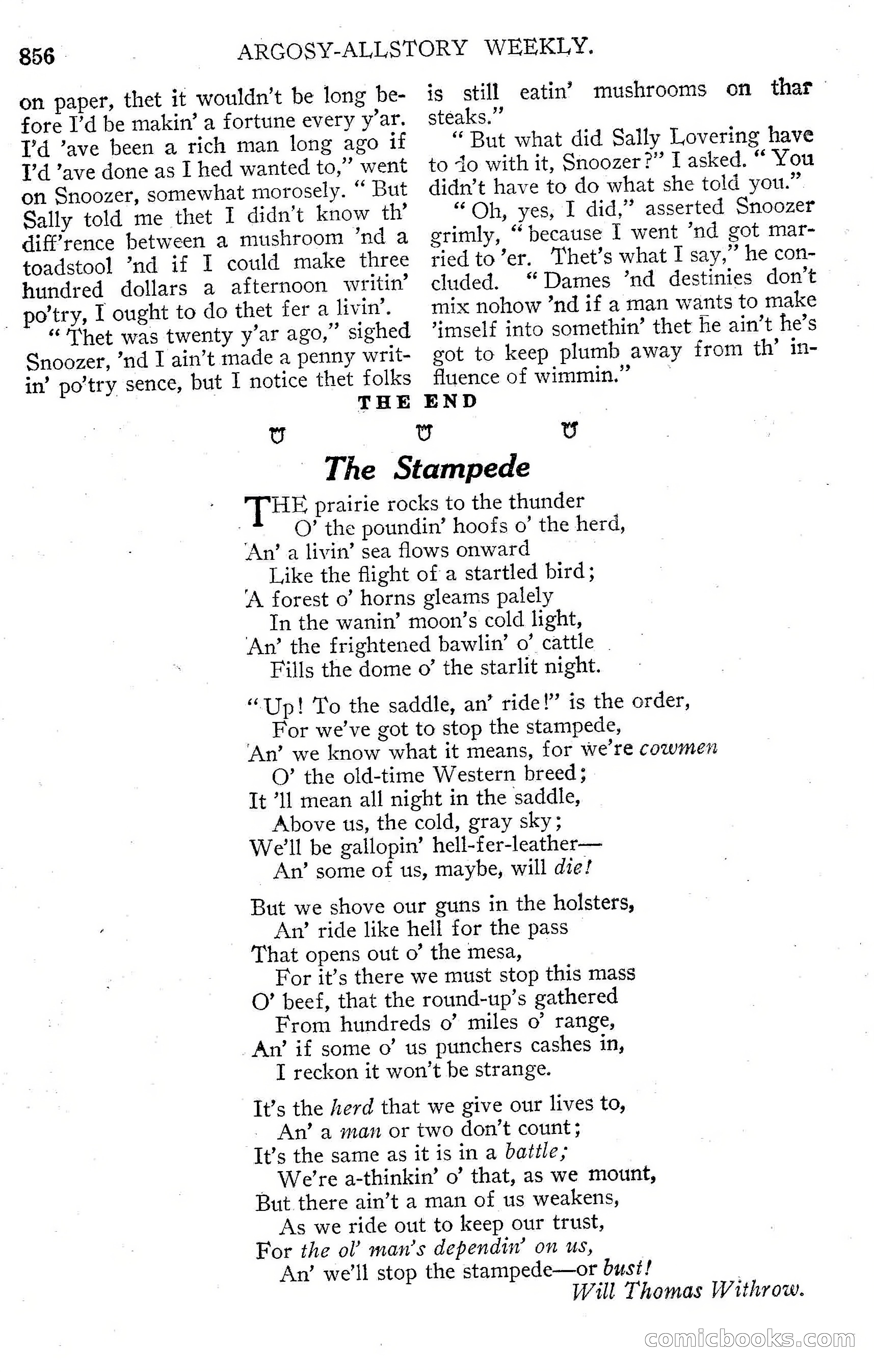 Argosy All-Story Weekly, September 15, 1928 — page 138 of 148
