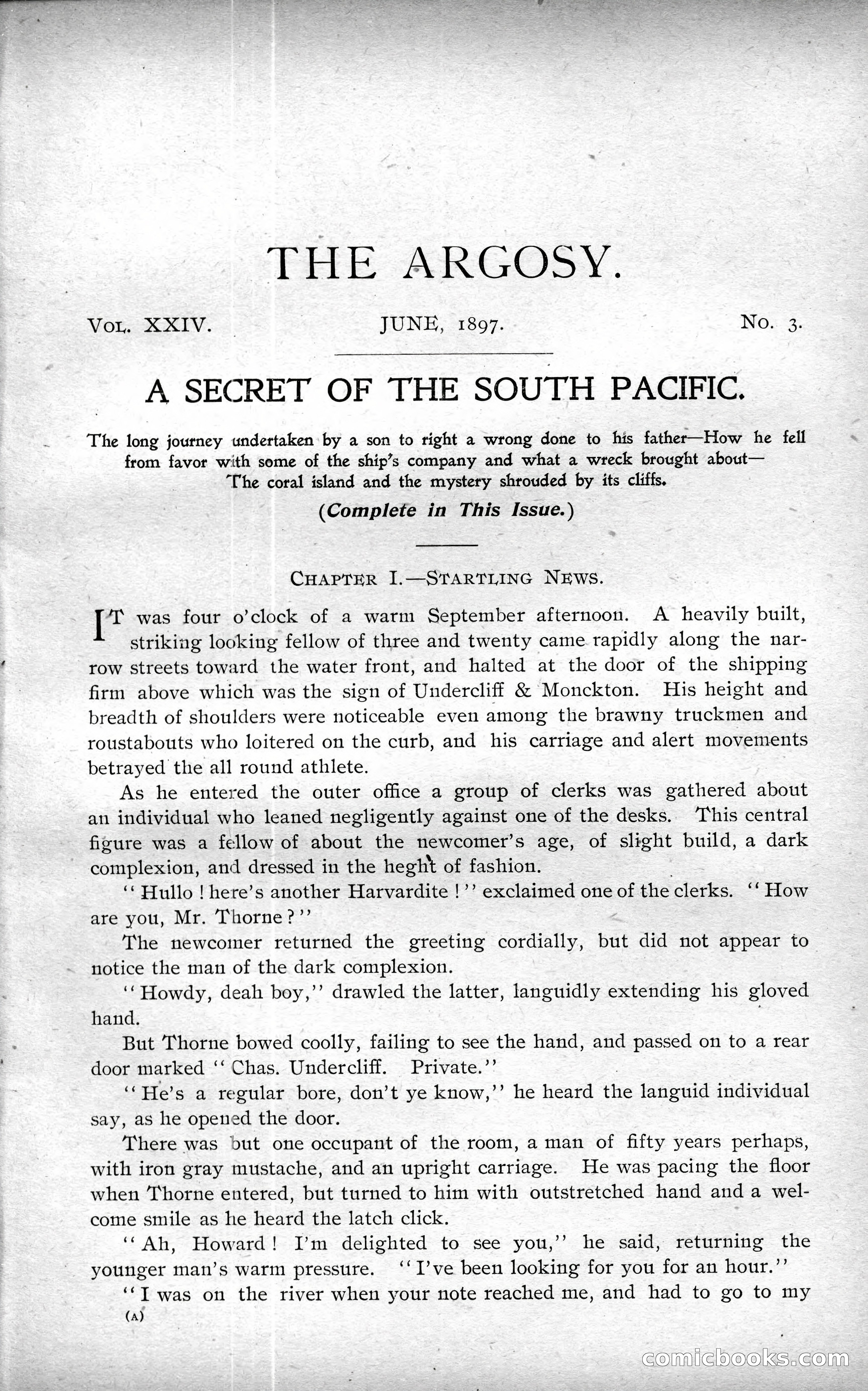 The Argosy, Vol. XXIV, No. 3