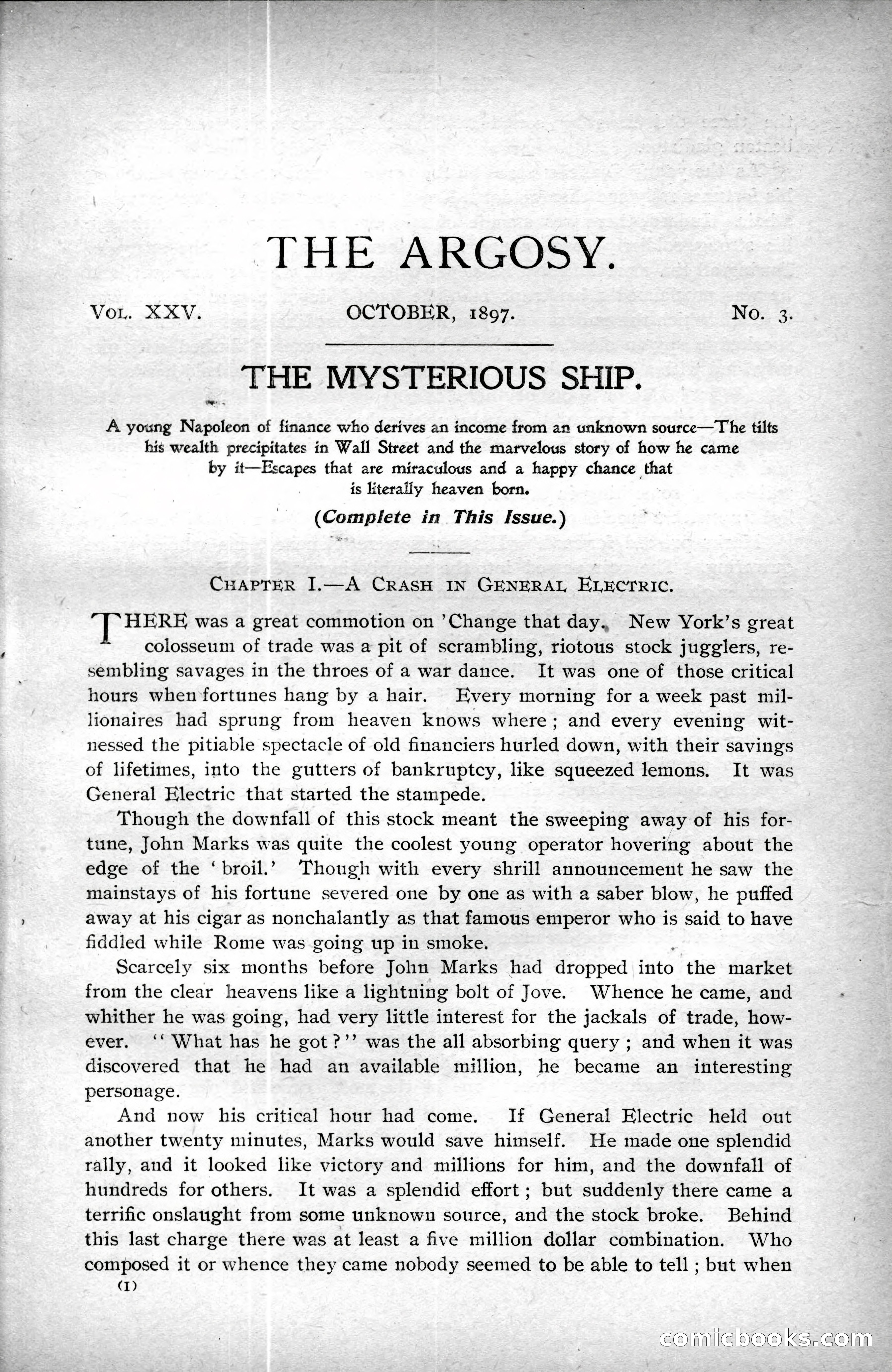 The Argosy, Vol. XXV, No. 3
