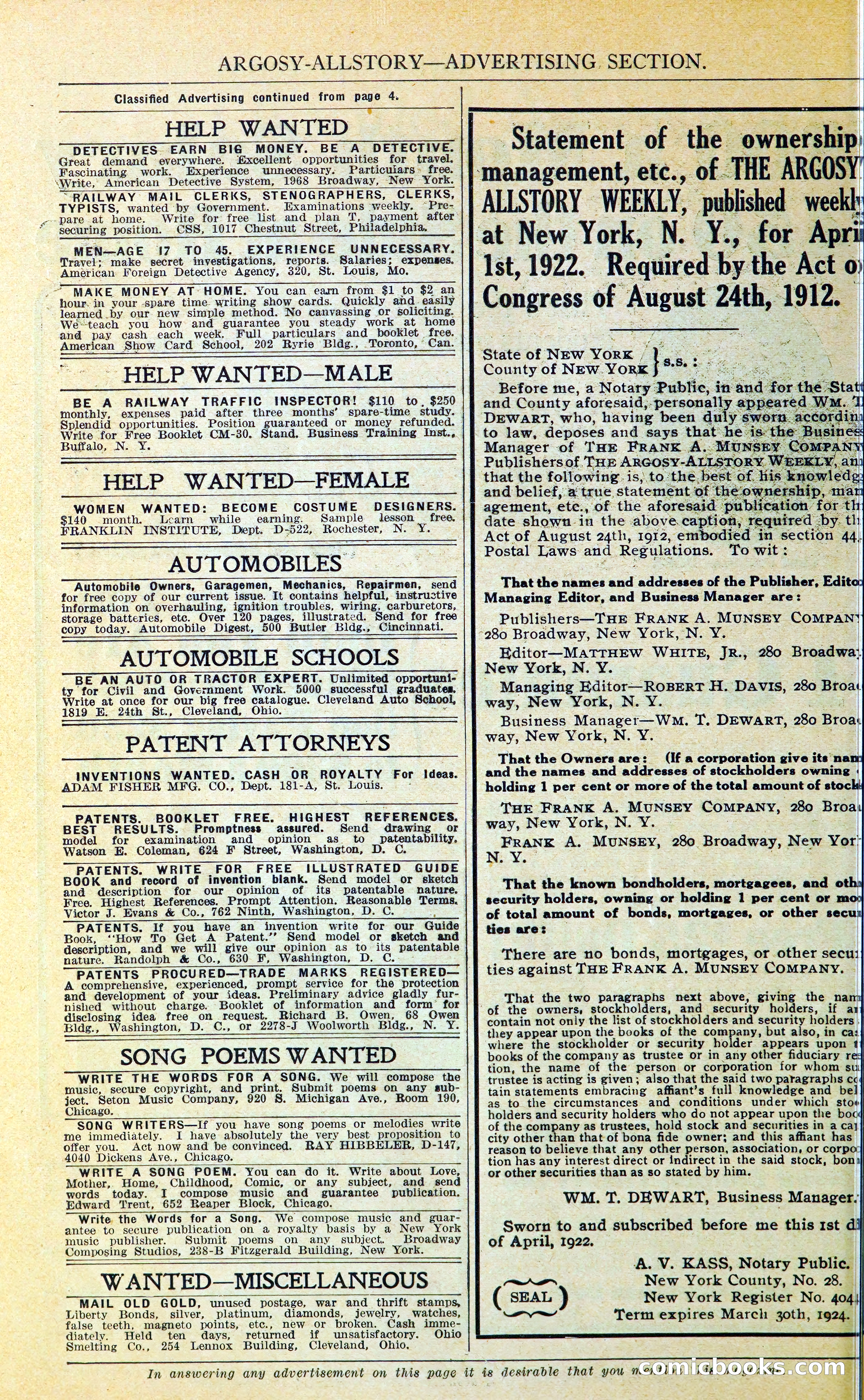 Argosy All-Story Weekly — page 363 of 393