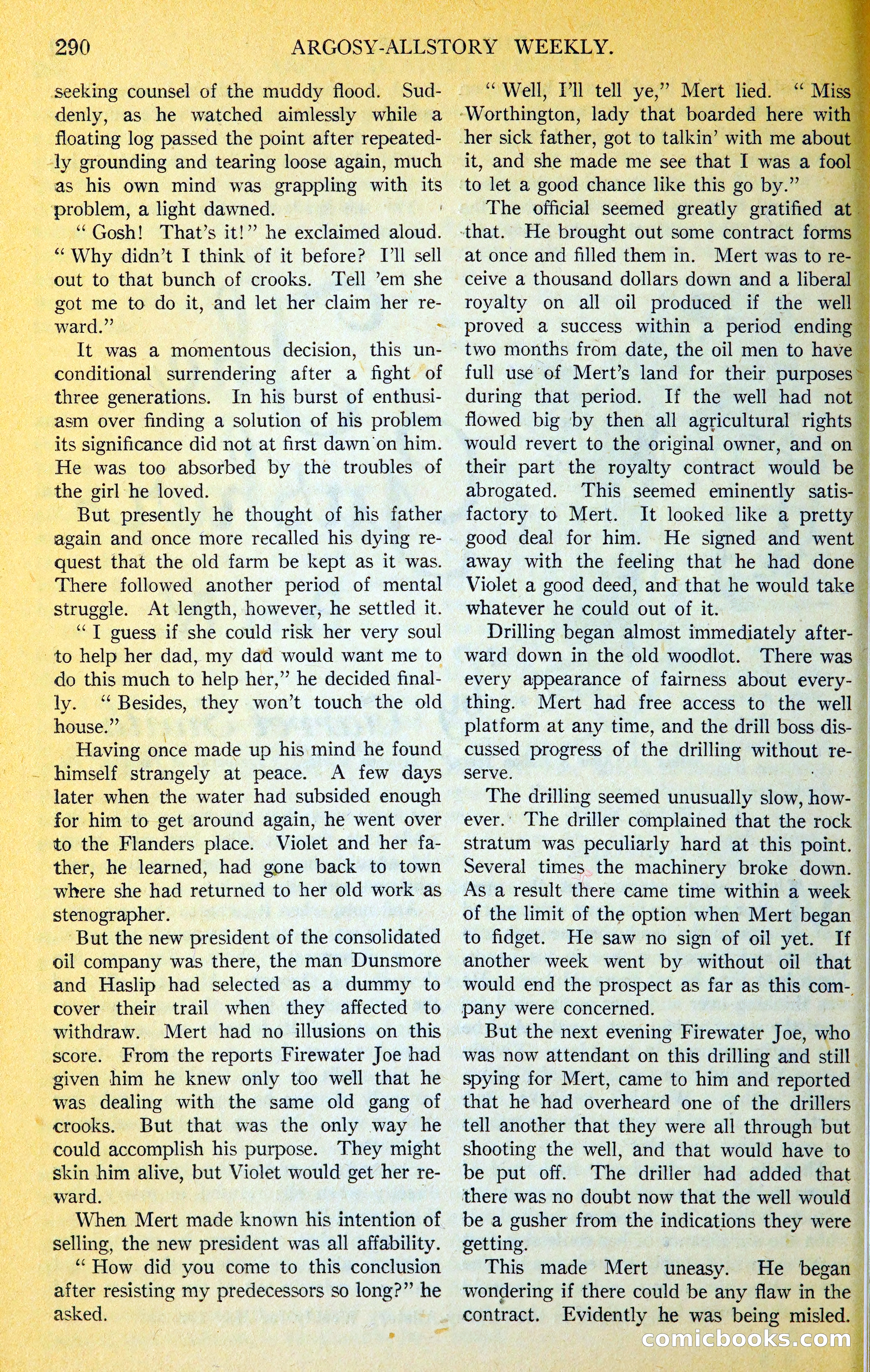 Argosy All-Story Weekly — page 321 of 393
