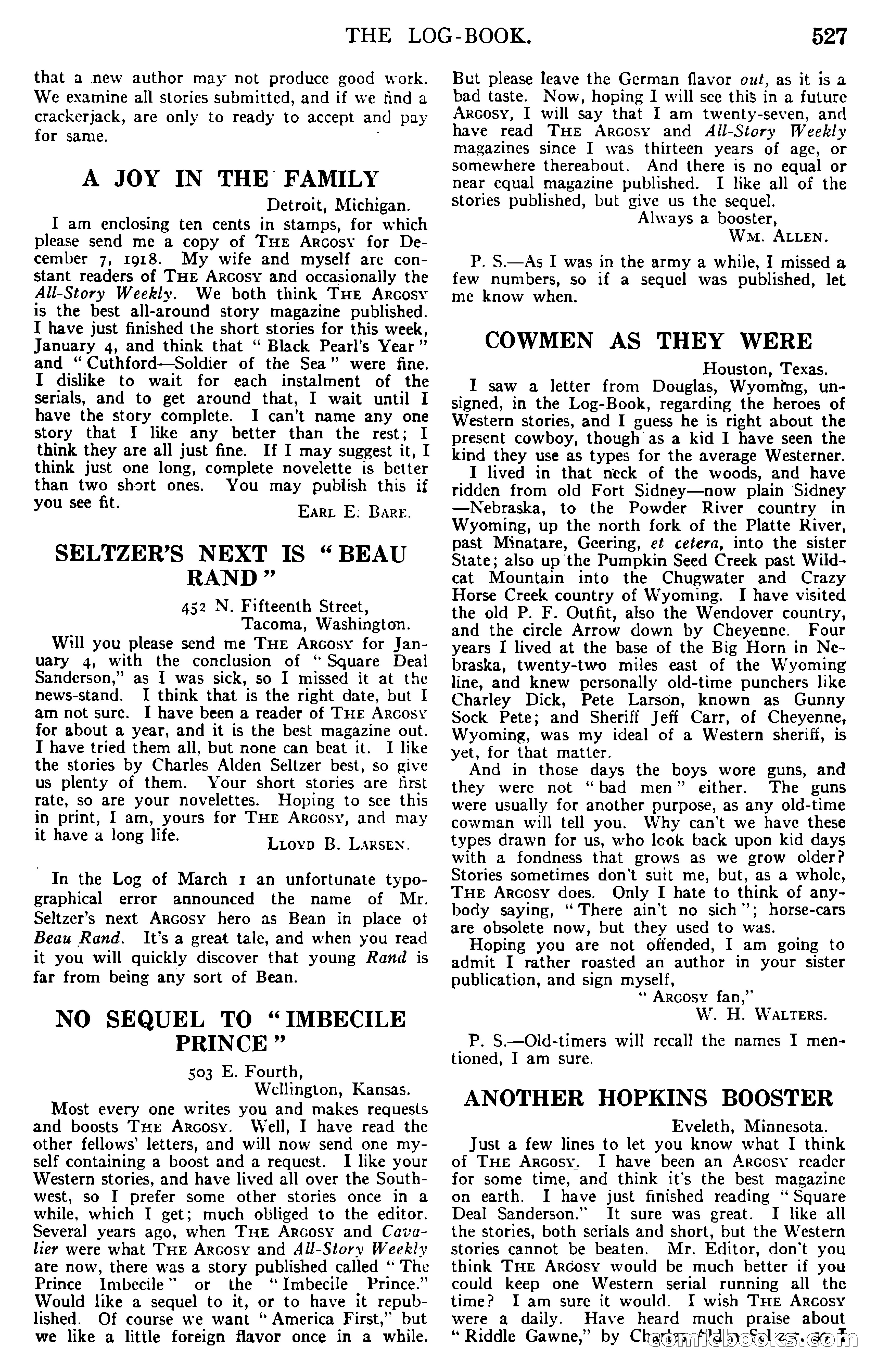 Argosy and Railroad Man's Magazine — page 185 of 196