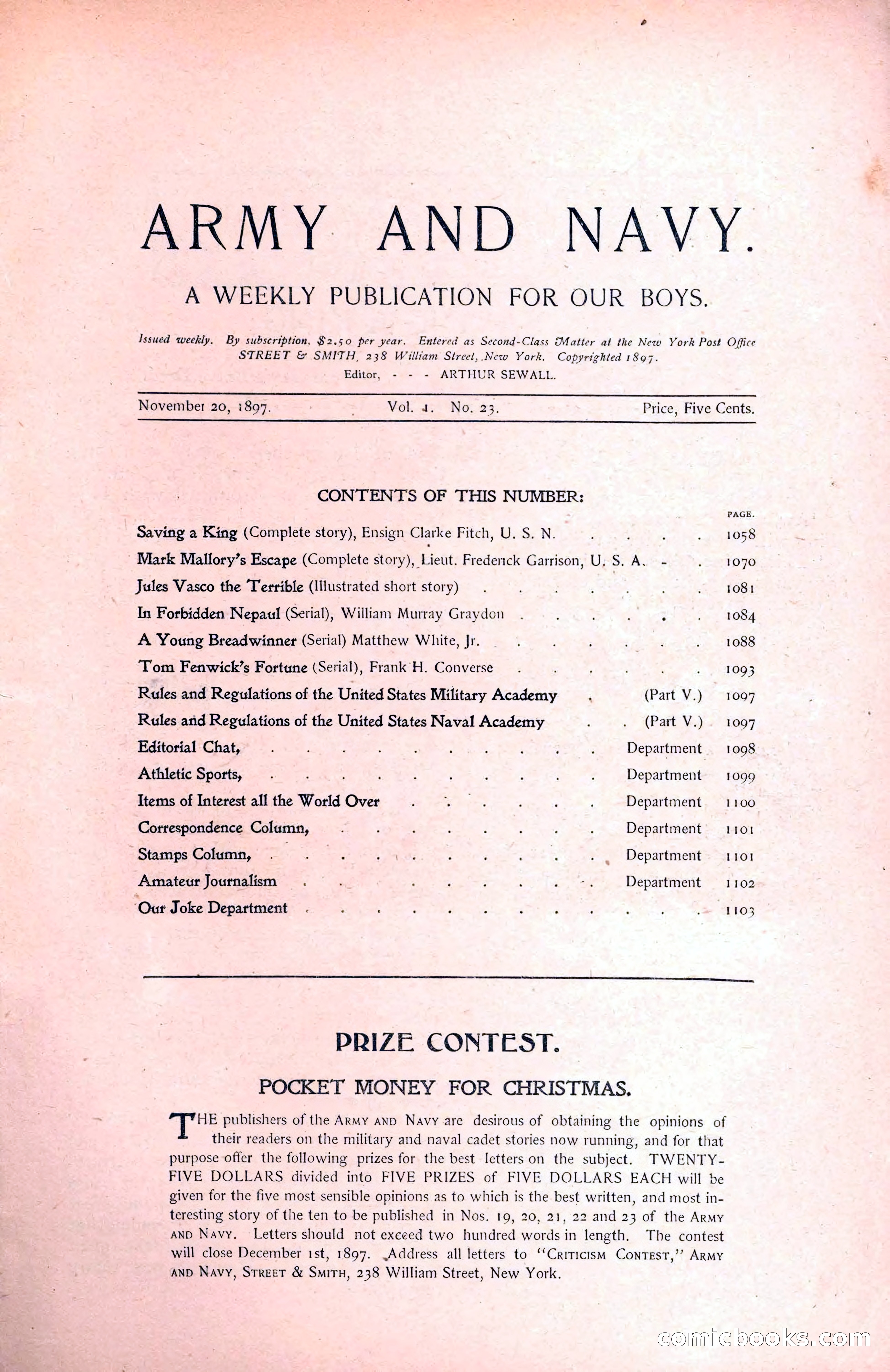 Army and Navy Weekly, Vol. 1, No. 23 — page 3 of 52