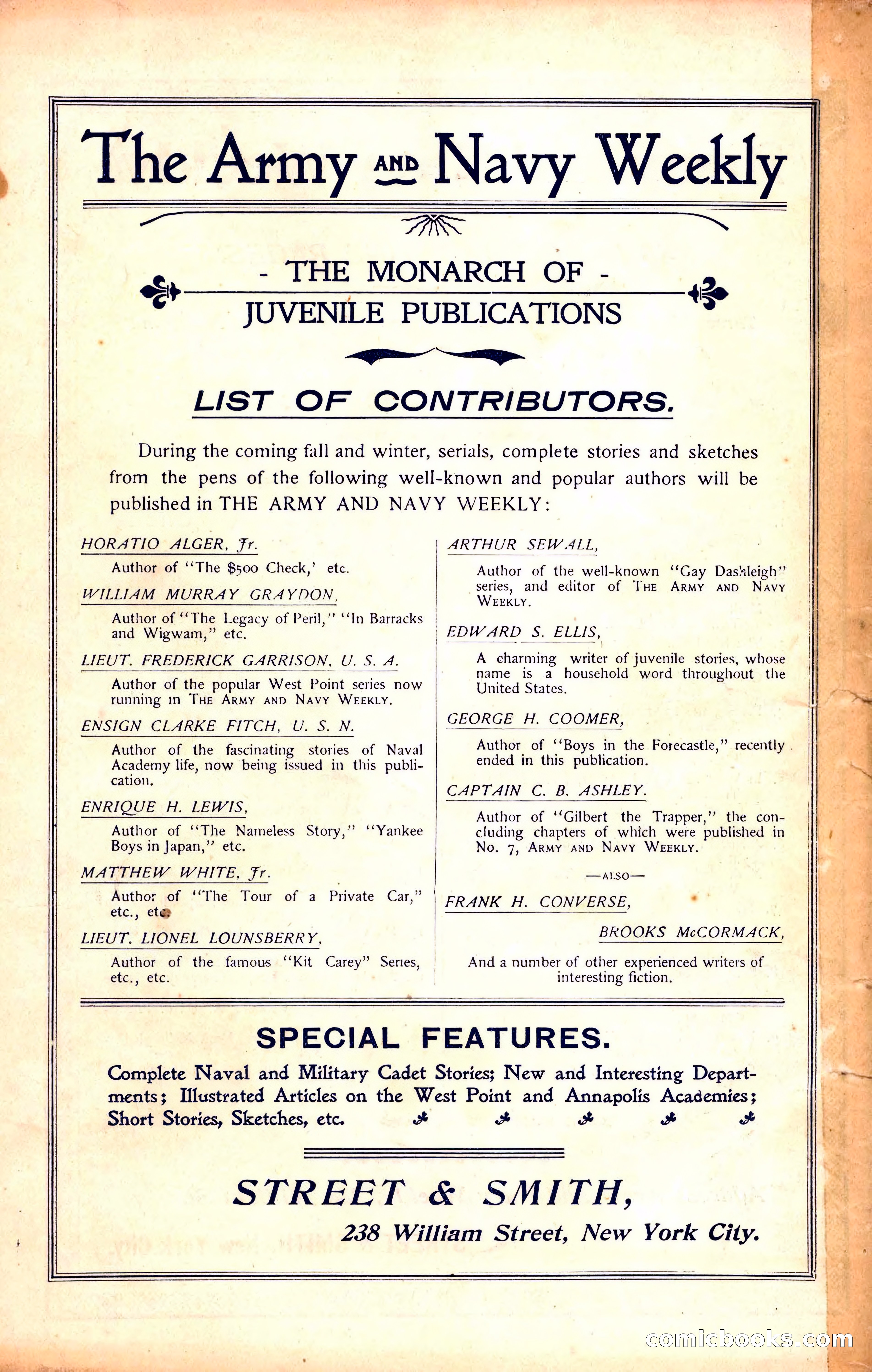 Army and Navy Weekly, Vol. 1, No. 23 — page 52 of 52