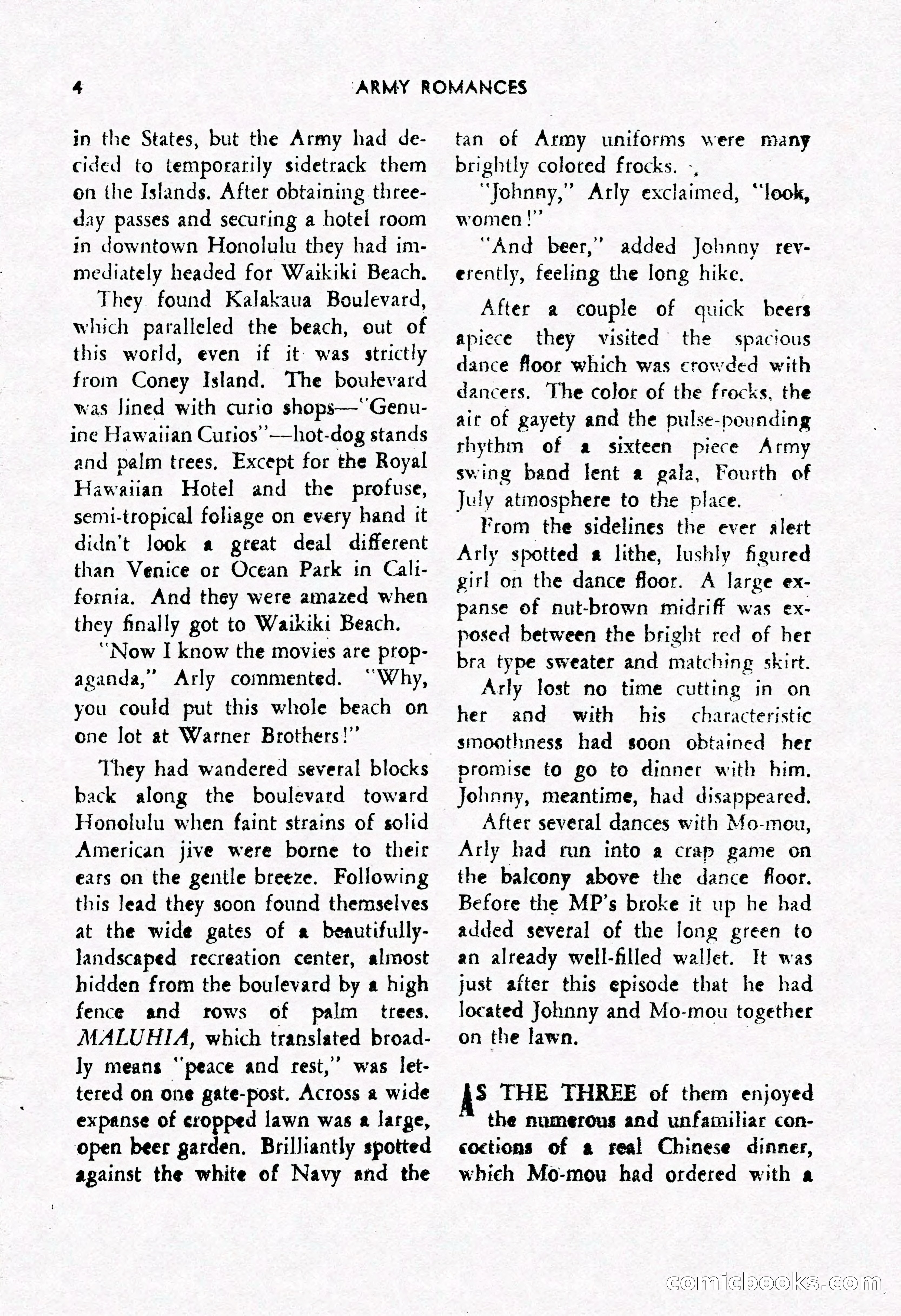 Army Romances, Spring 1946 — page 6 of 84