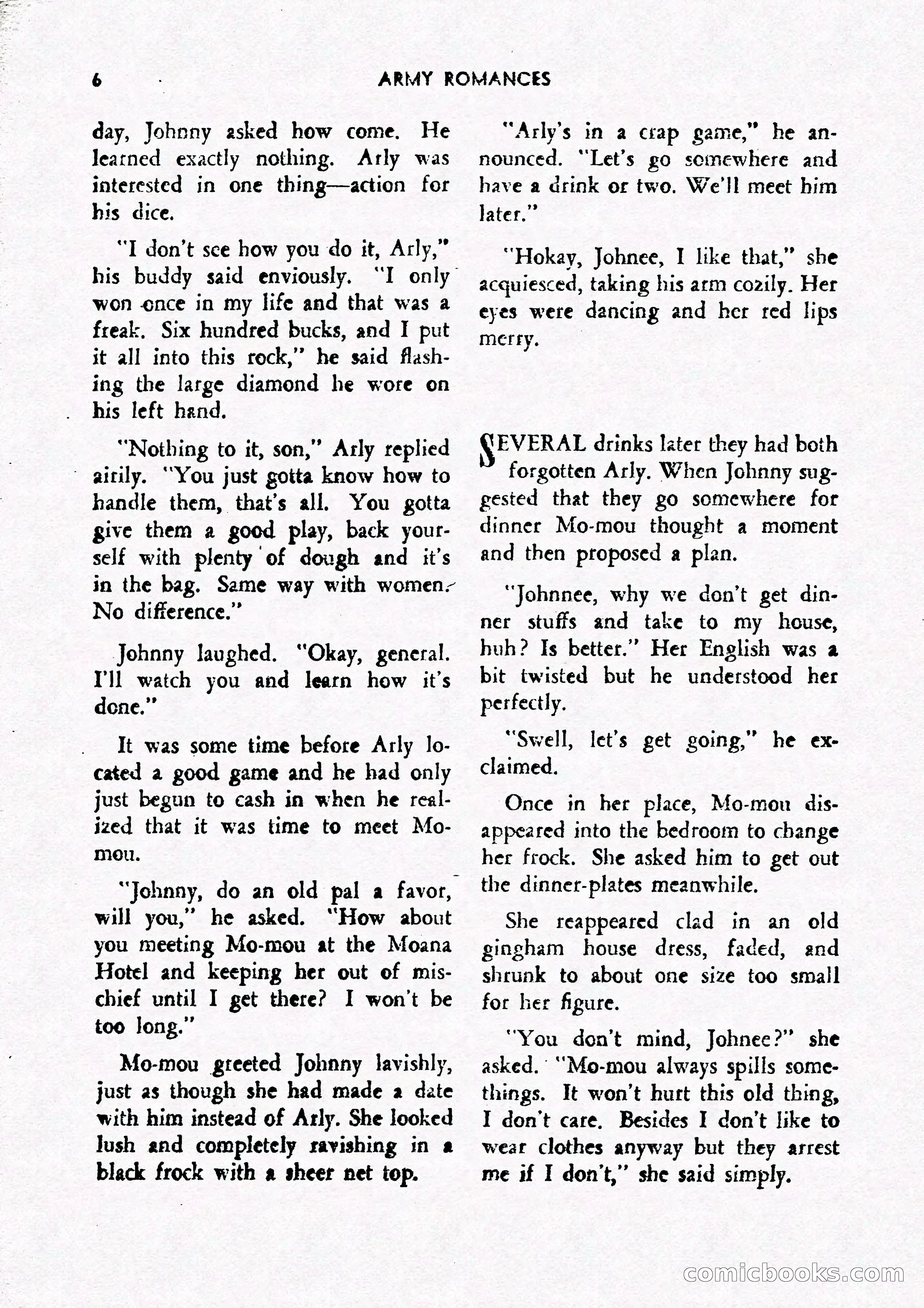 Army Romances, Spring 1946 — page 8 of 84