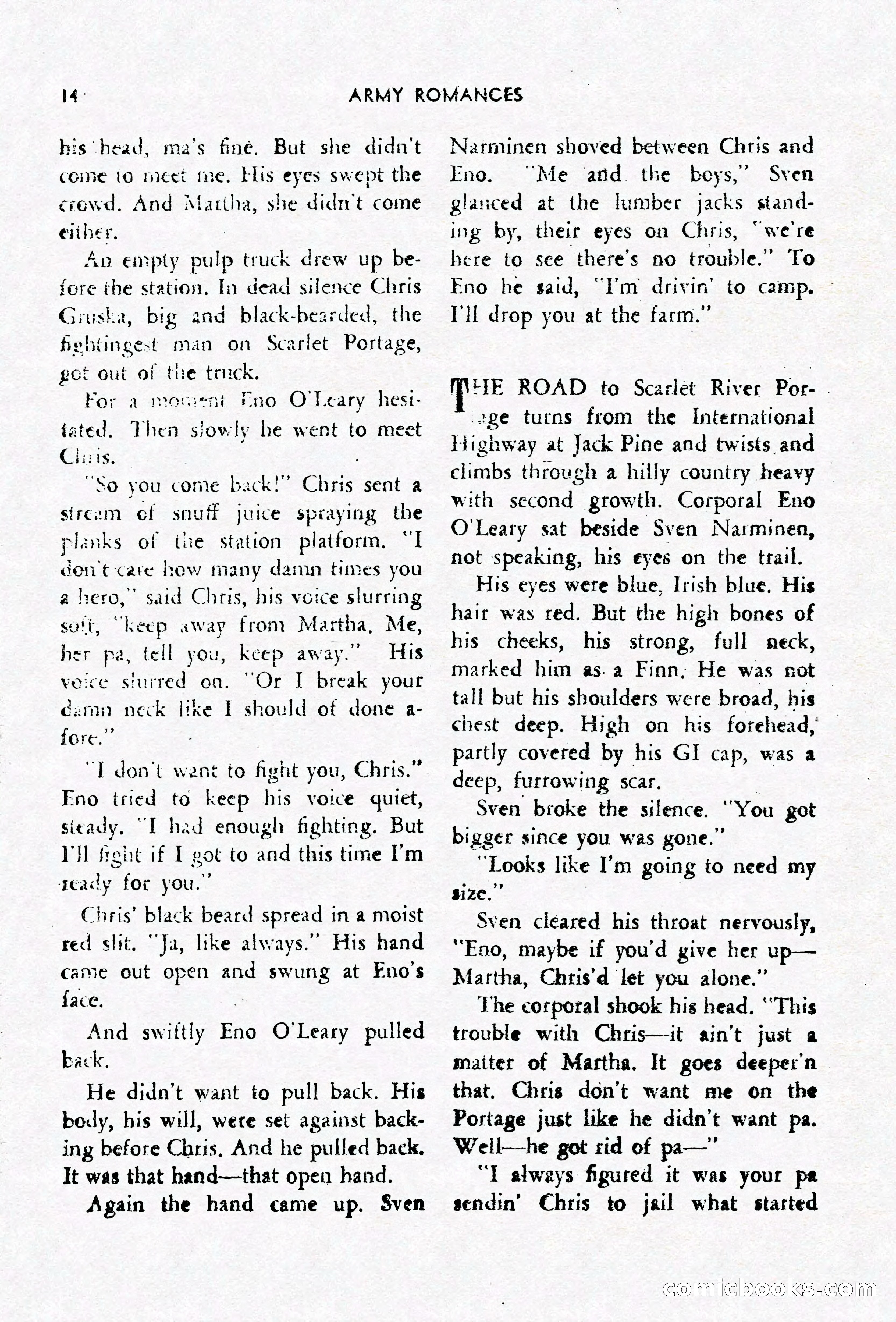 Army Romances, Spring 1946 — page 16 of 84