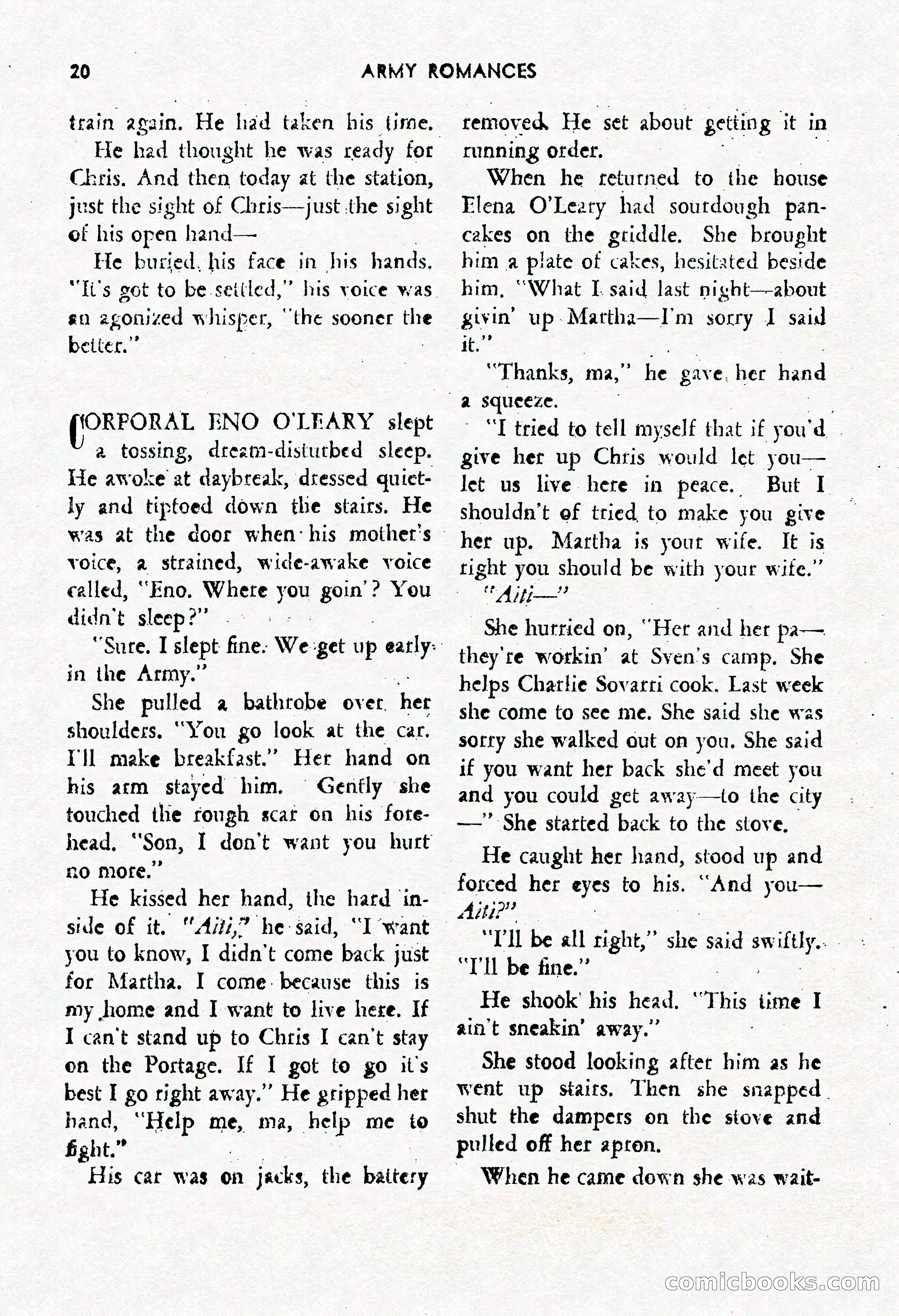 Army Romances, Spring 1946 — page 22 of 84