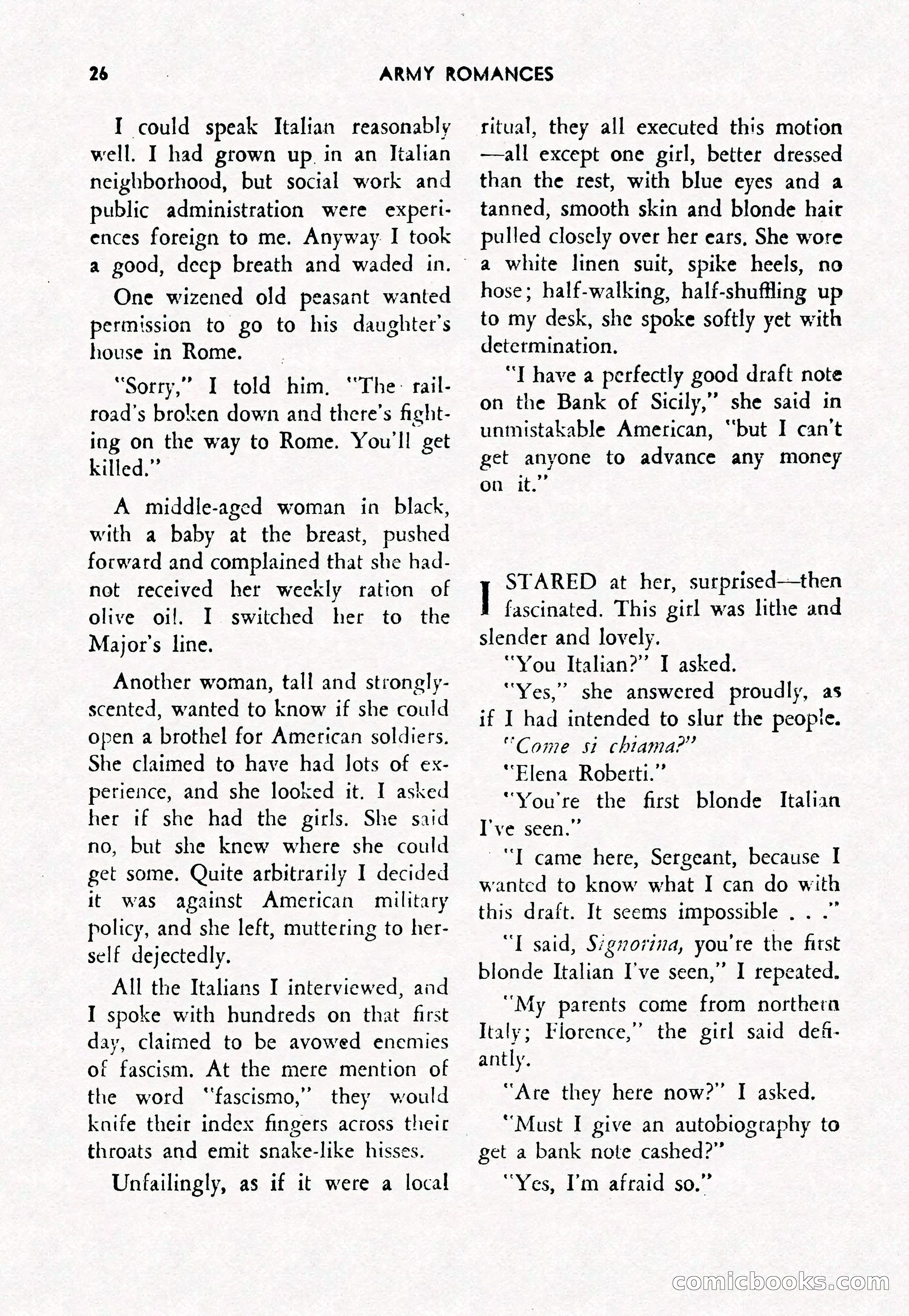 Army Romances, Spring 1946 — page 28 of 84