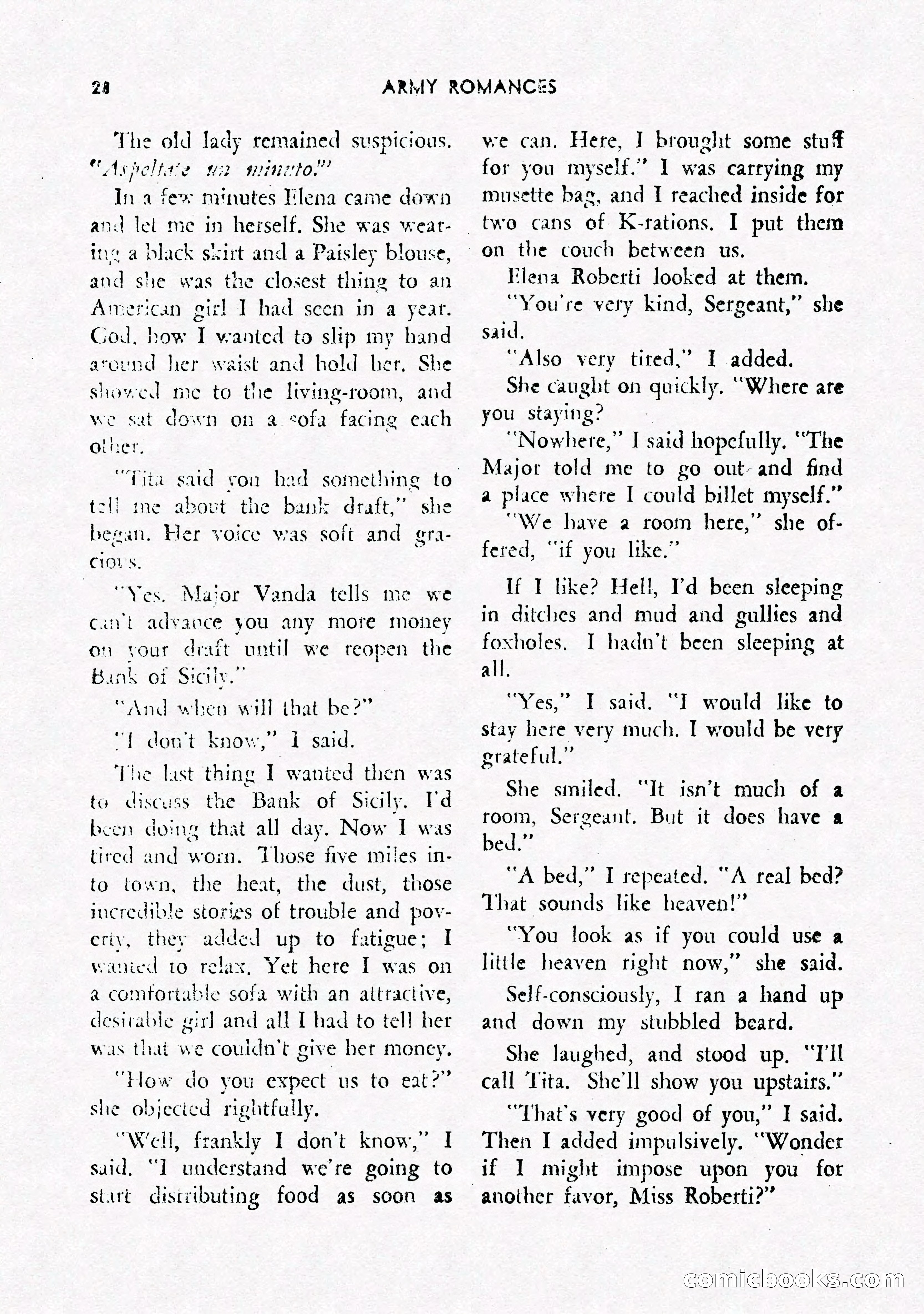 Army Romances, Spring 1946 — page 30 of 84