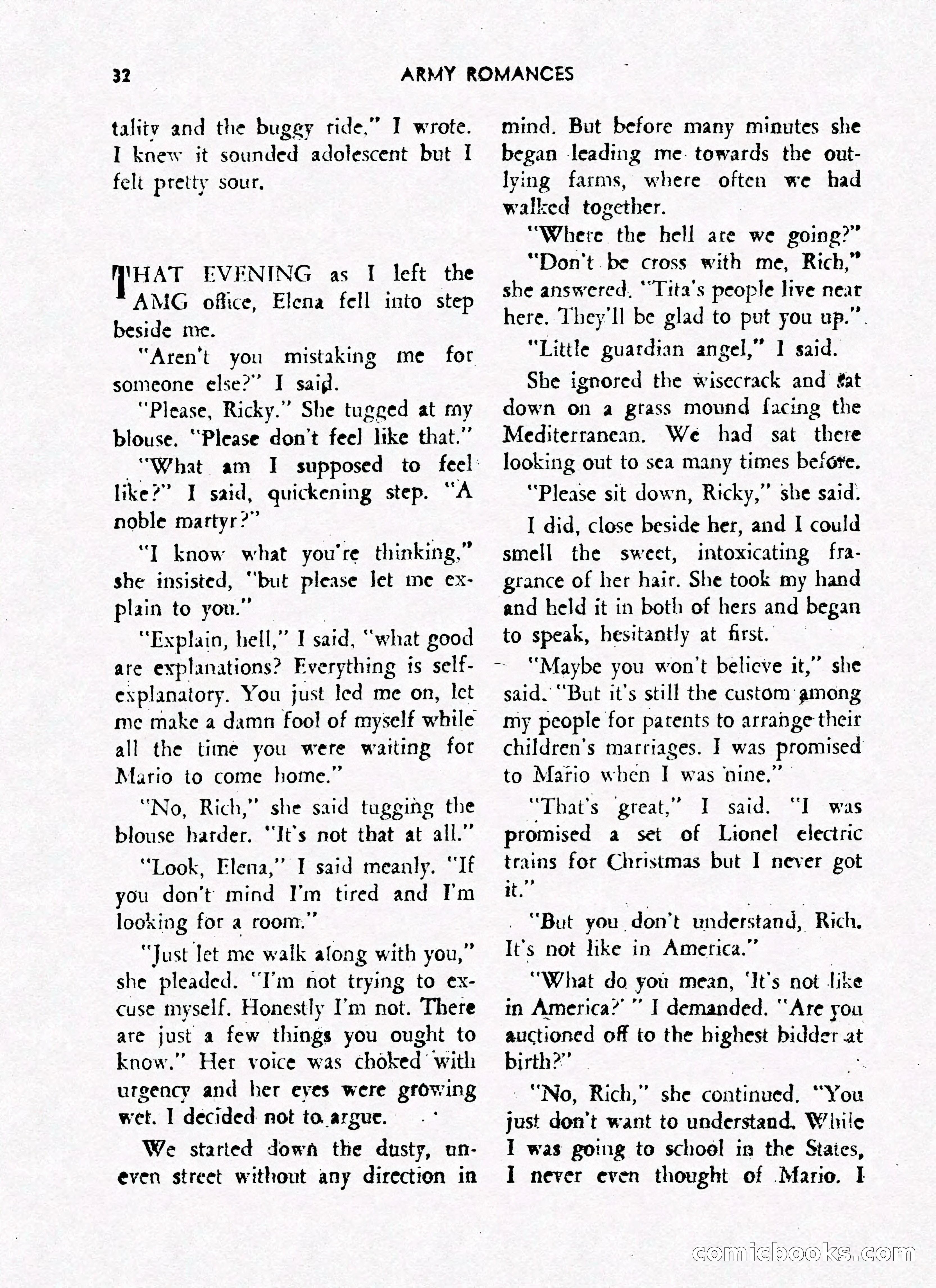 Army Romances, Spring 1946 — page 34 of 84