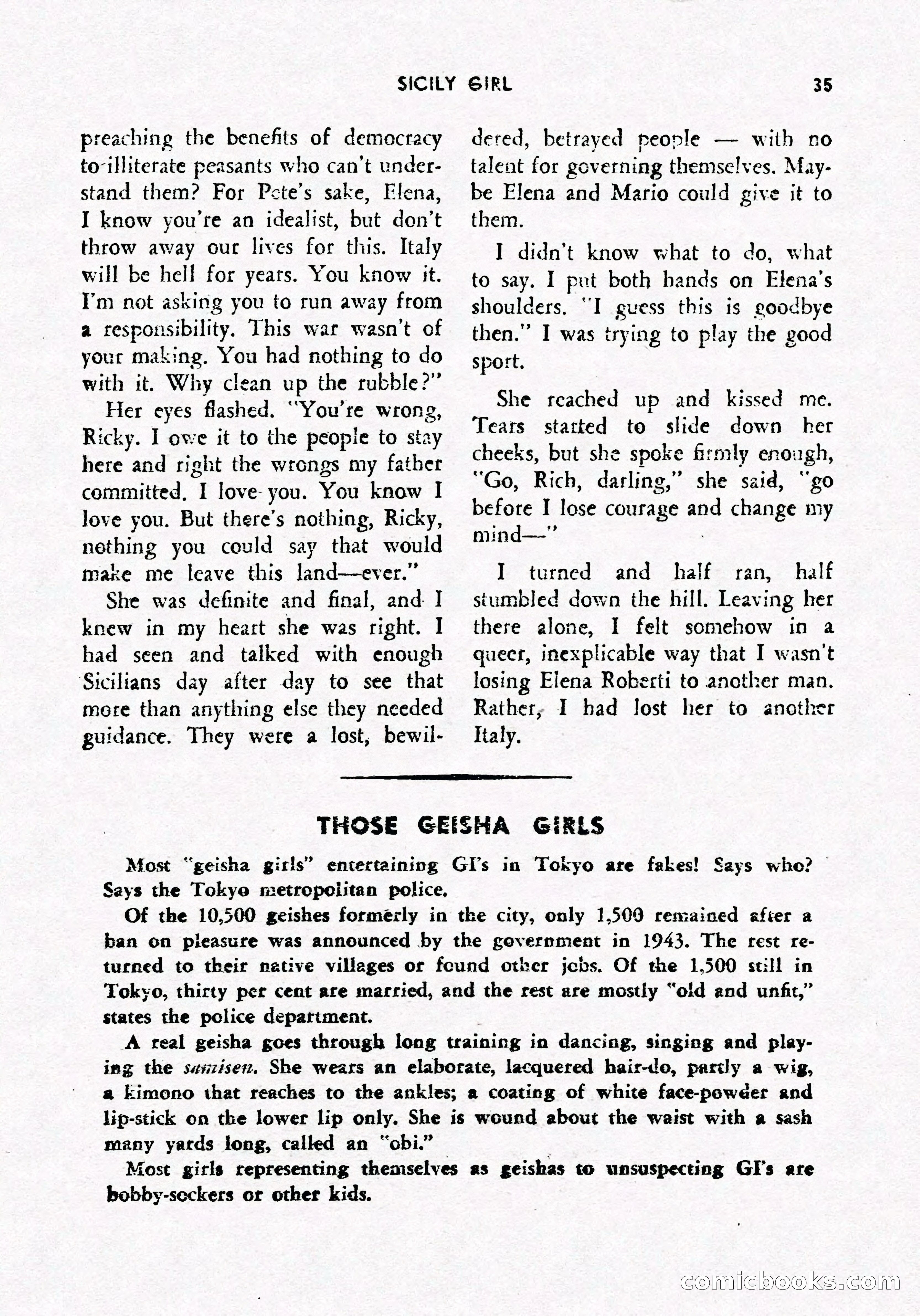 Army Romances, Spring 1946 — page 37 of 84