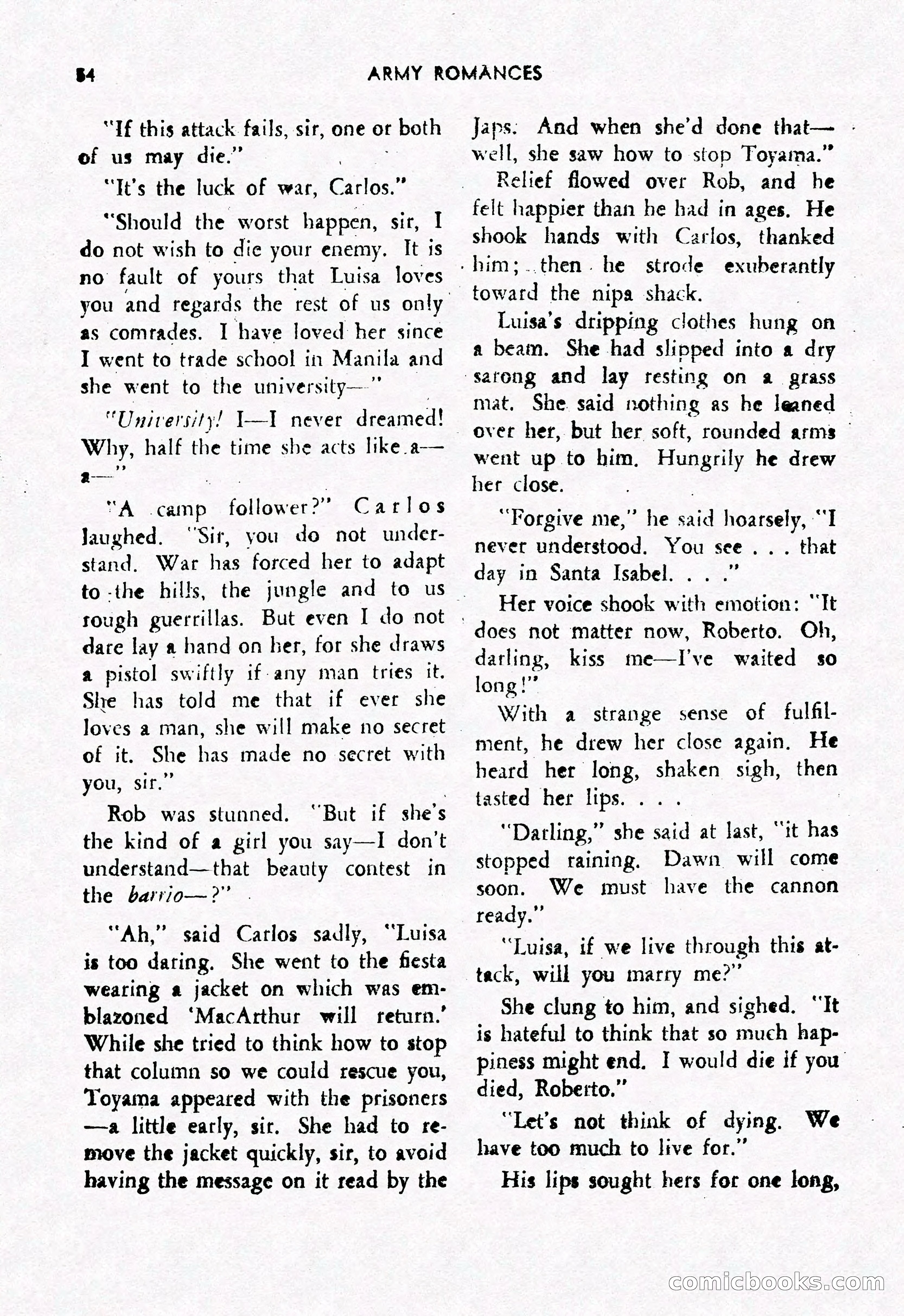 Army Romances, Spring 1946 — page 56 of 84