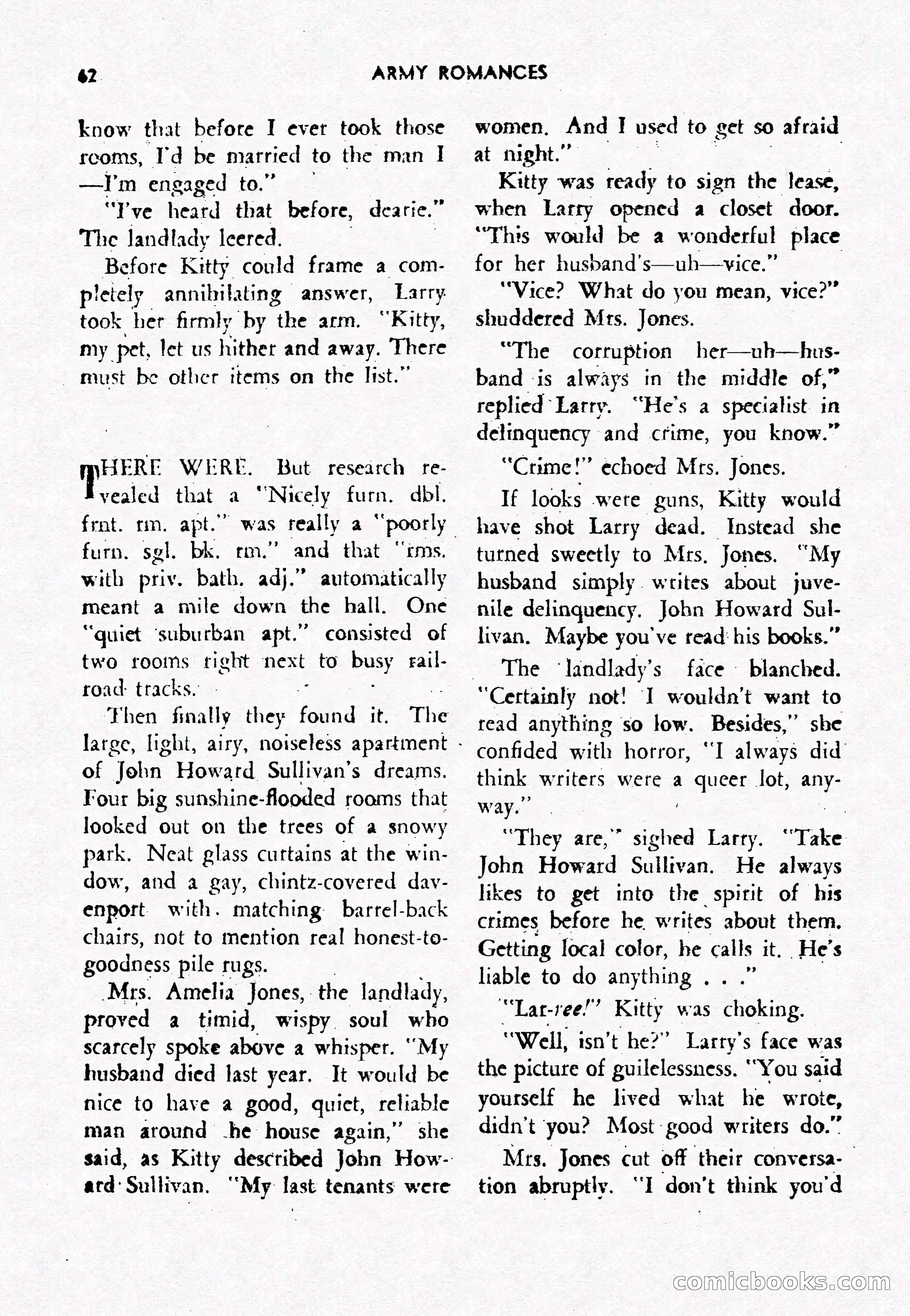 Army Romances, Spring 1946 — page 64 of 84