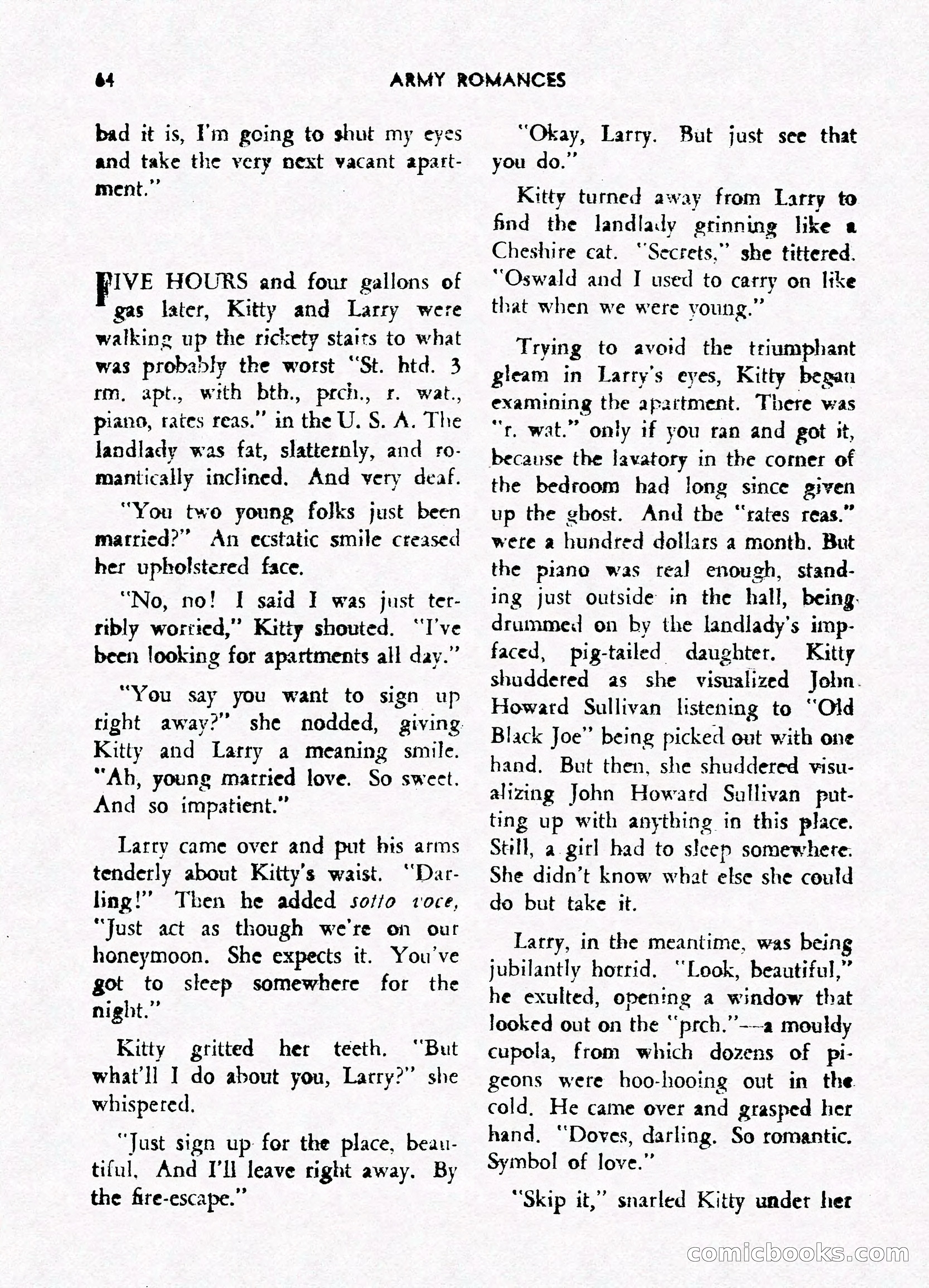 Army Romances, Spring 1946 — page 66 of 84