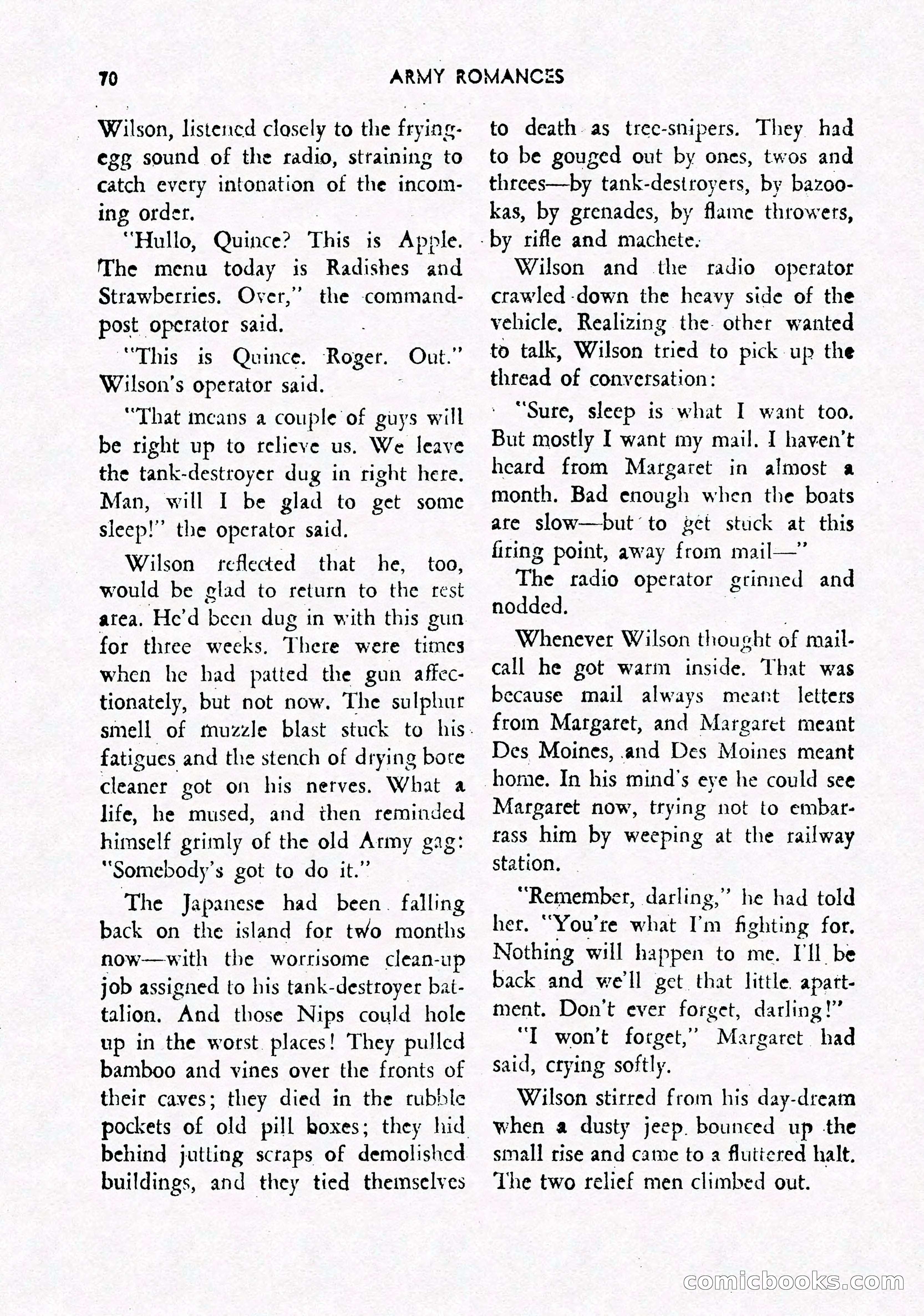 Army Romances, Spring 1946 — page 72 of 84