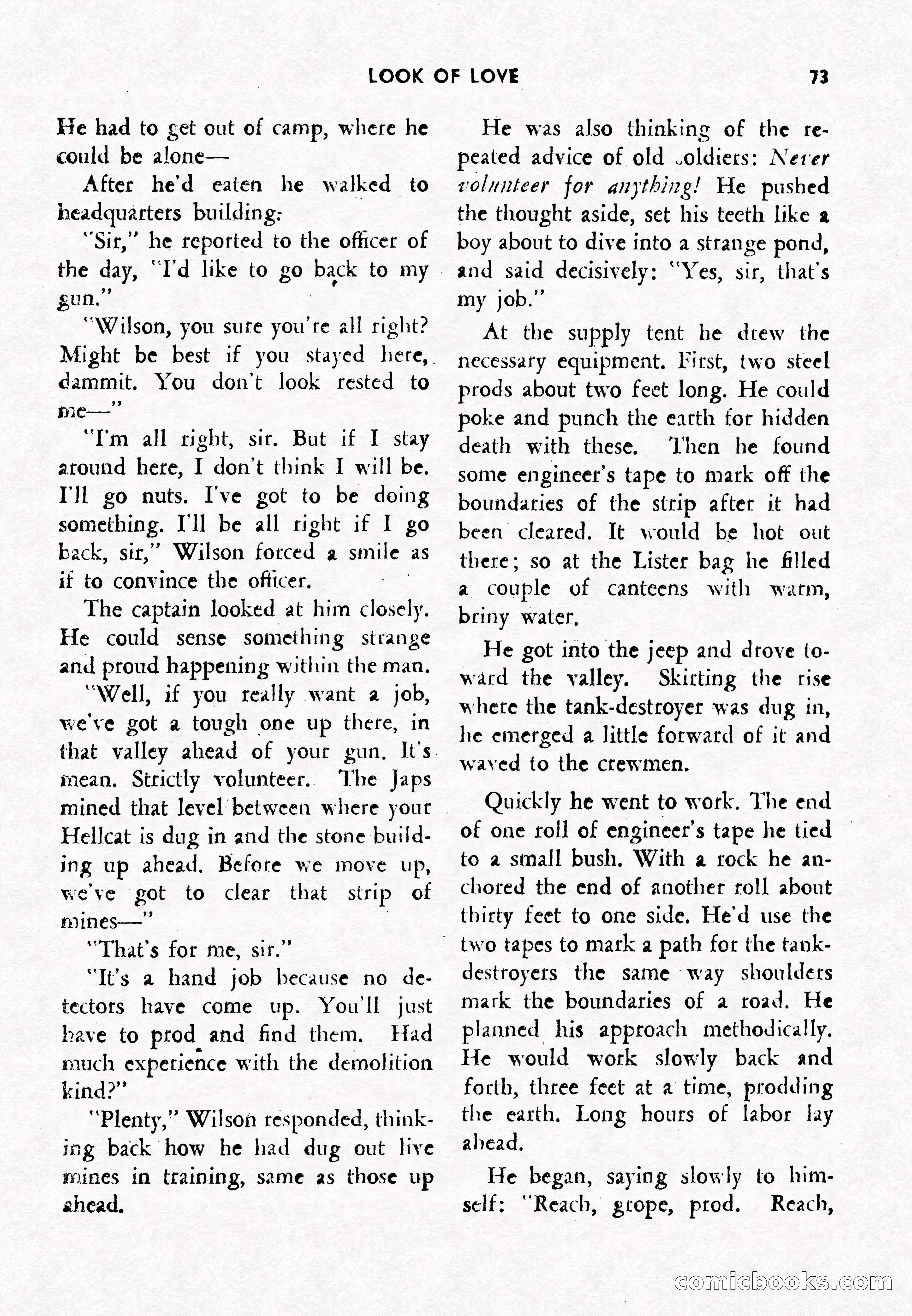 Army Romances, Spring 1946 — page 75 of 84