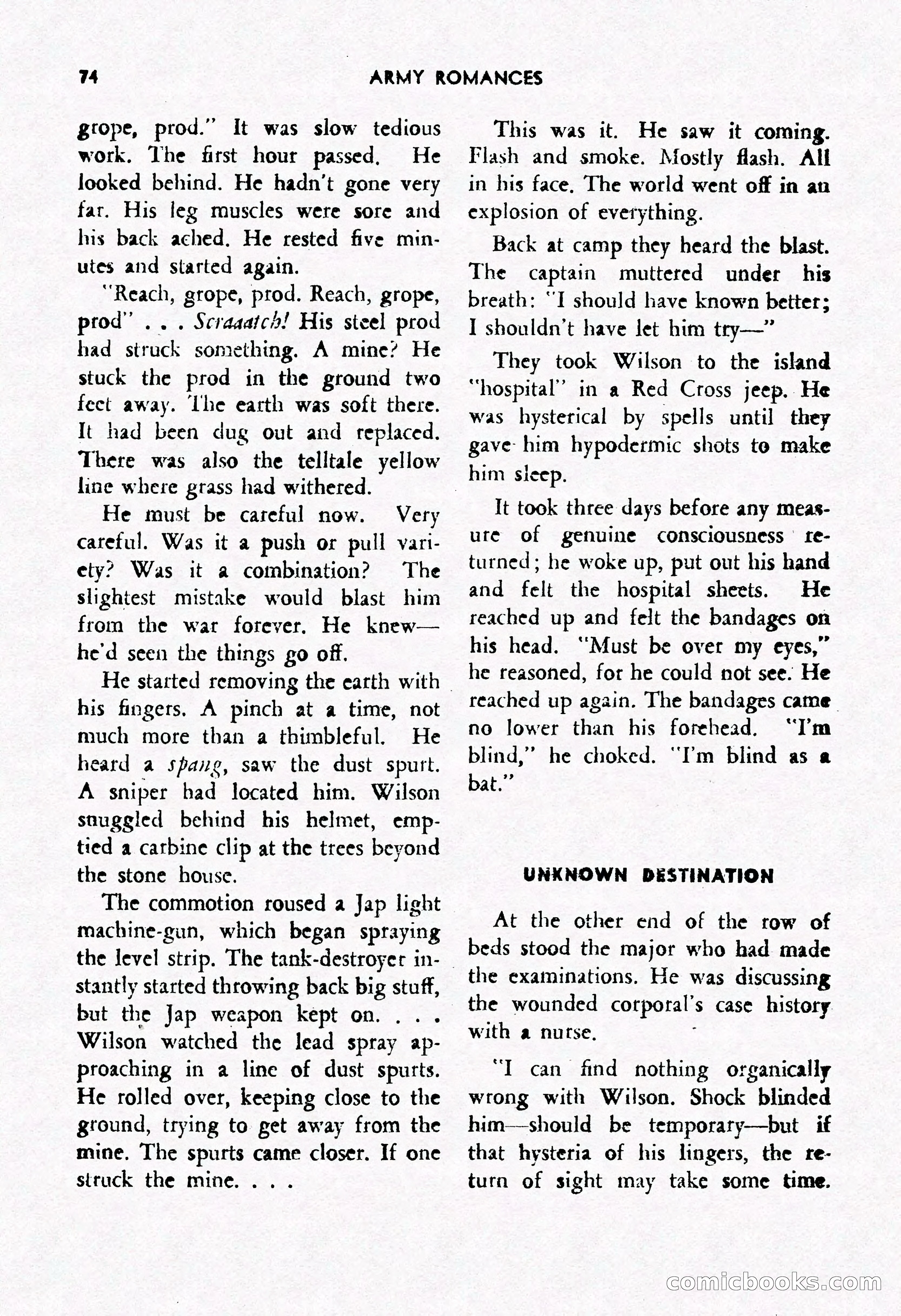 Army Romances, Spring 1946 — page 76 of 84