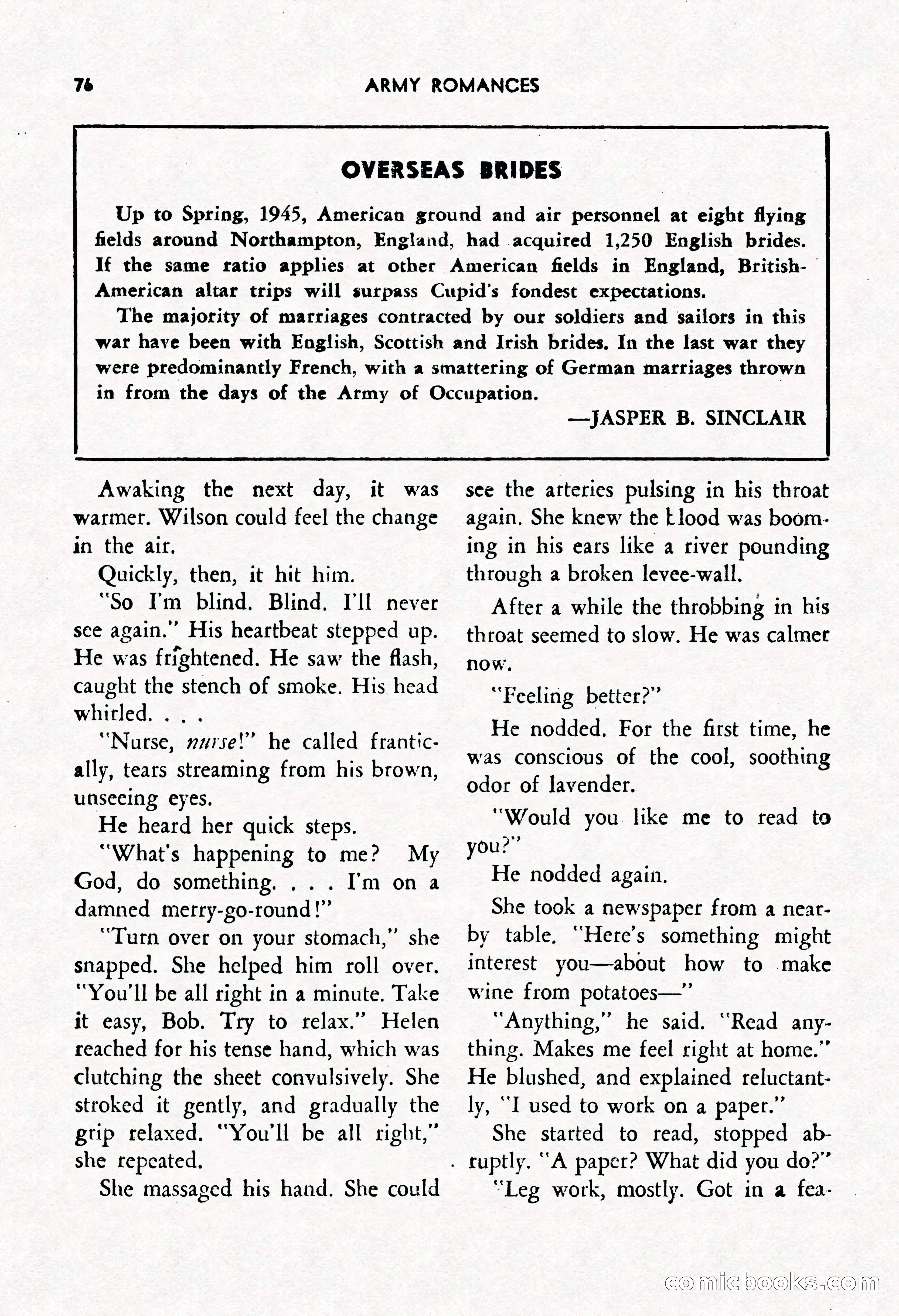 Army Romances, Spring 1946 — page 78 of 84