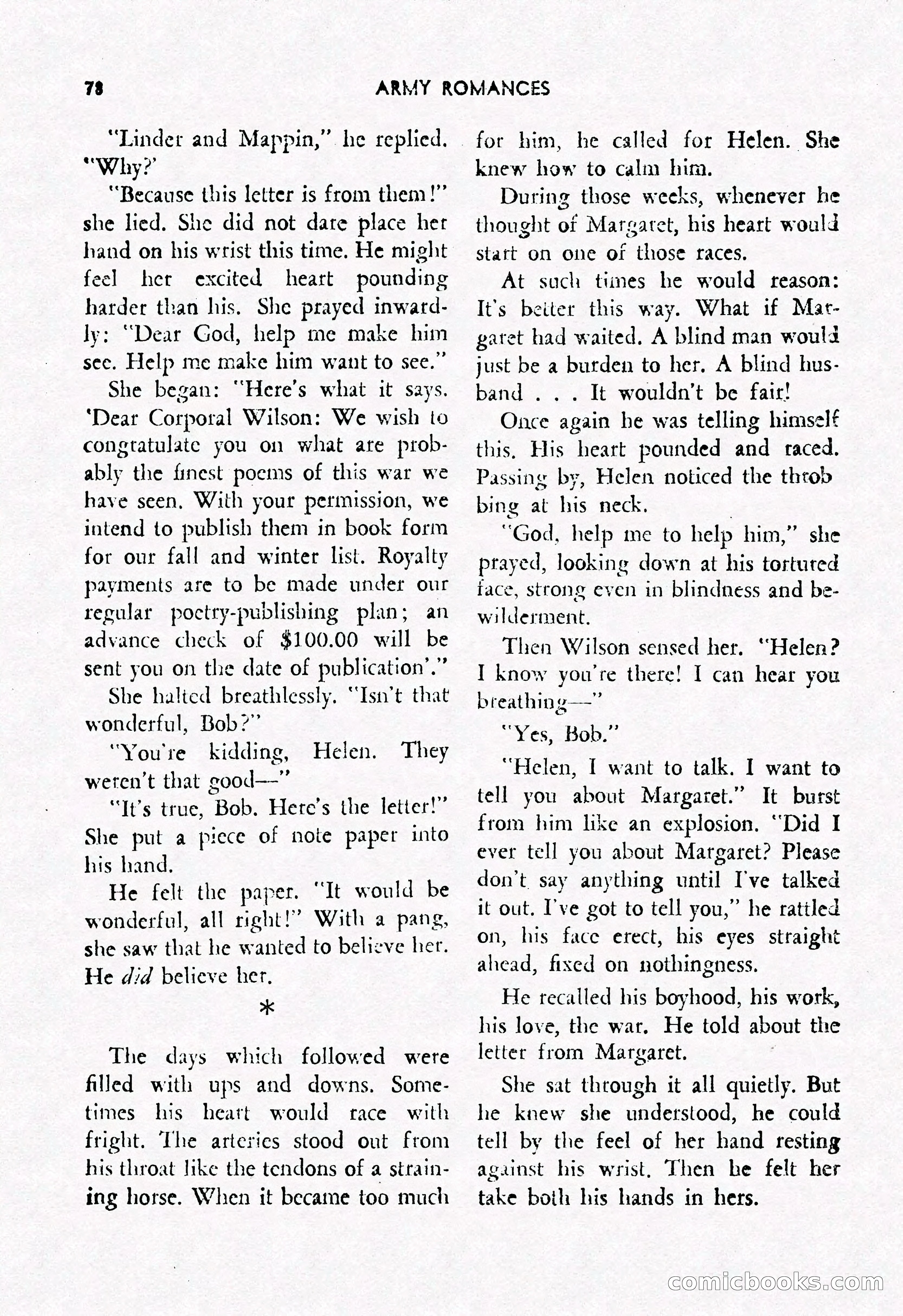 Army Romances, Spring 1946 — page 80 of 84
