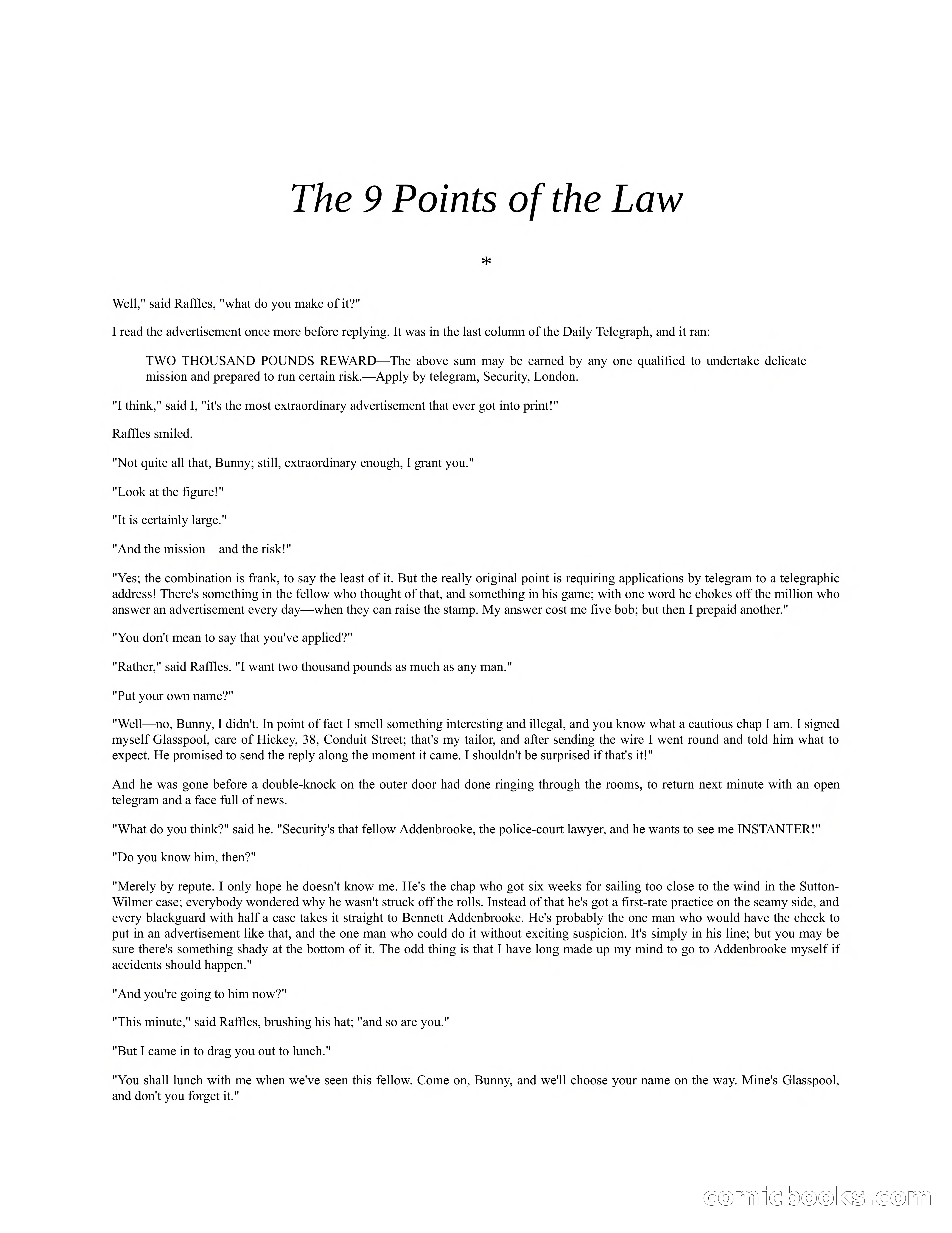 Arthur J. Raffles — page 65 of 290