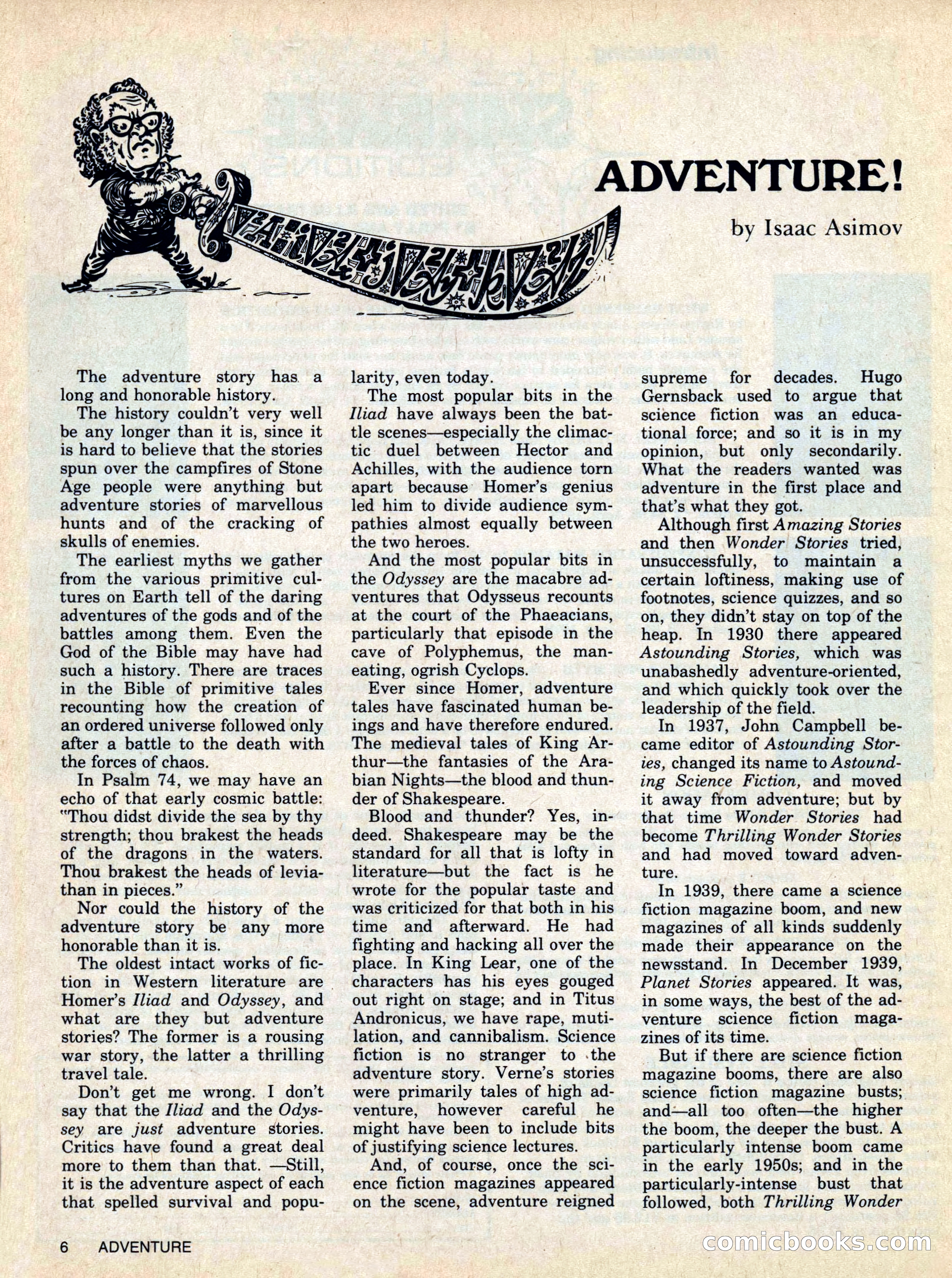 Asimov's SF Adventure Magazine, Fall 1978 — page 6 of 120
