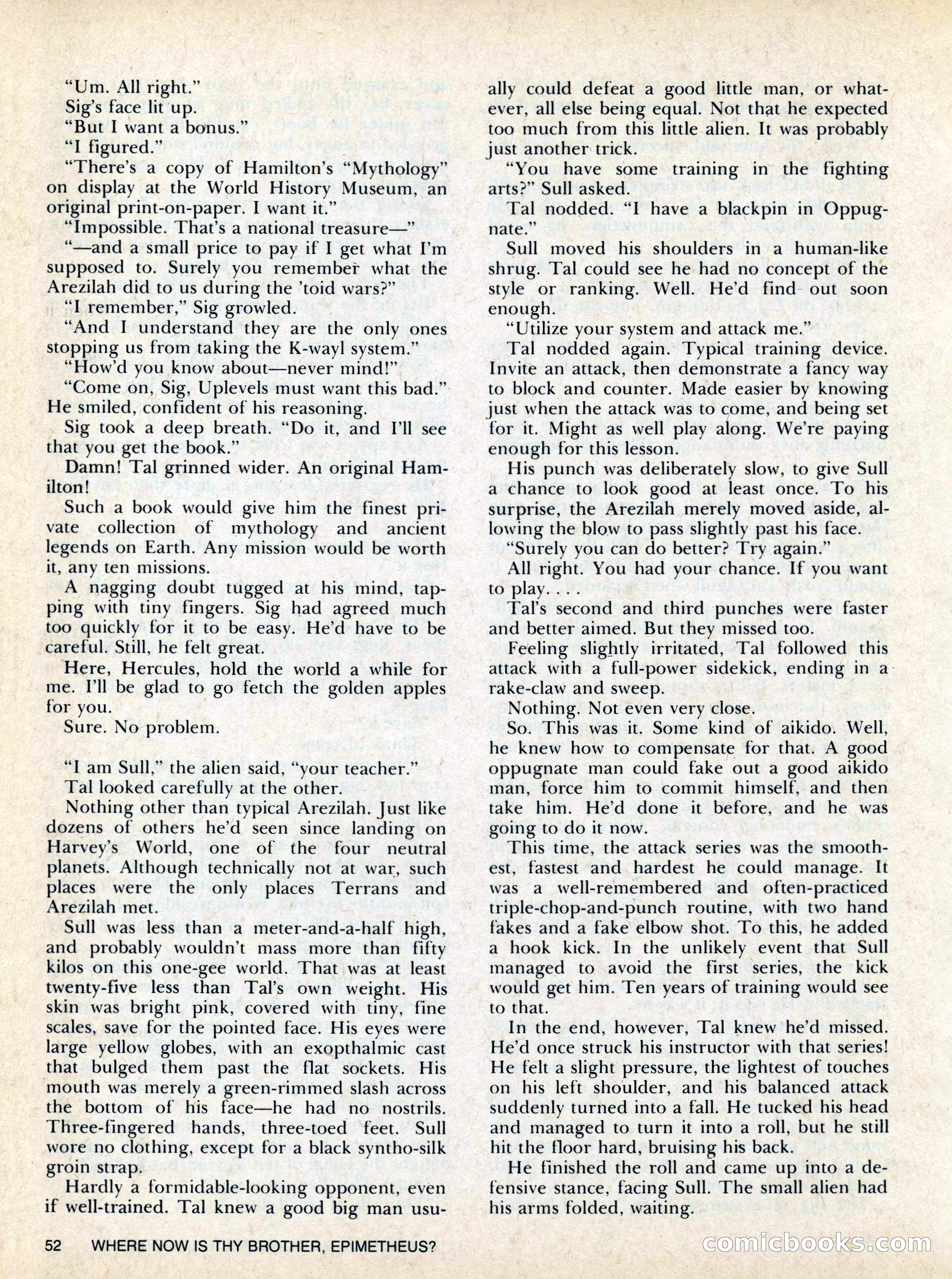 Asimov's SF Adventure Magazine, Fall 1978 — page 52 of 120