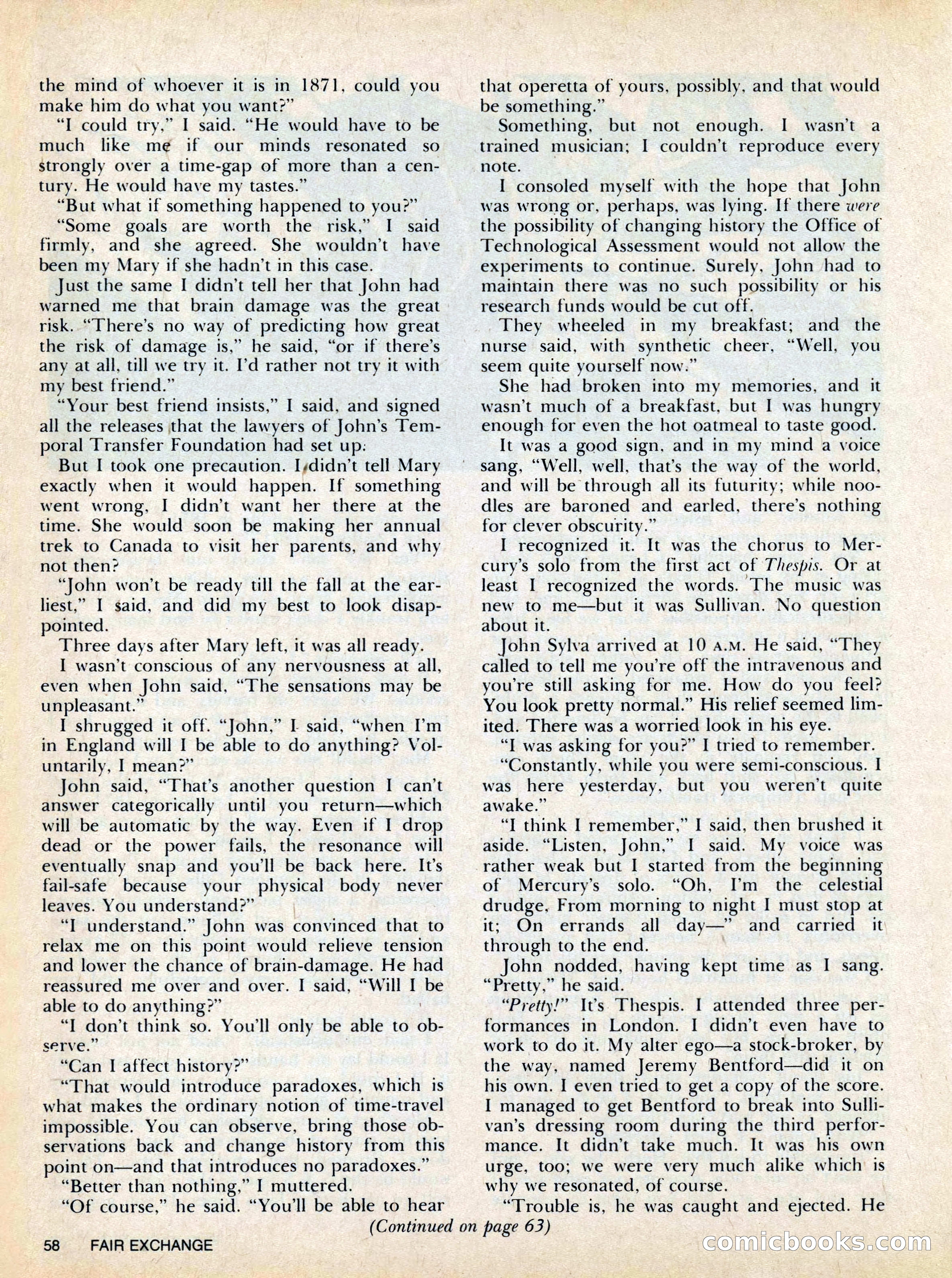 Asimov's SF Adventure Magazine, Fall 1978 — page 58 of 120