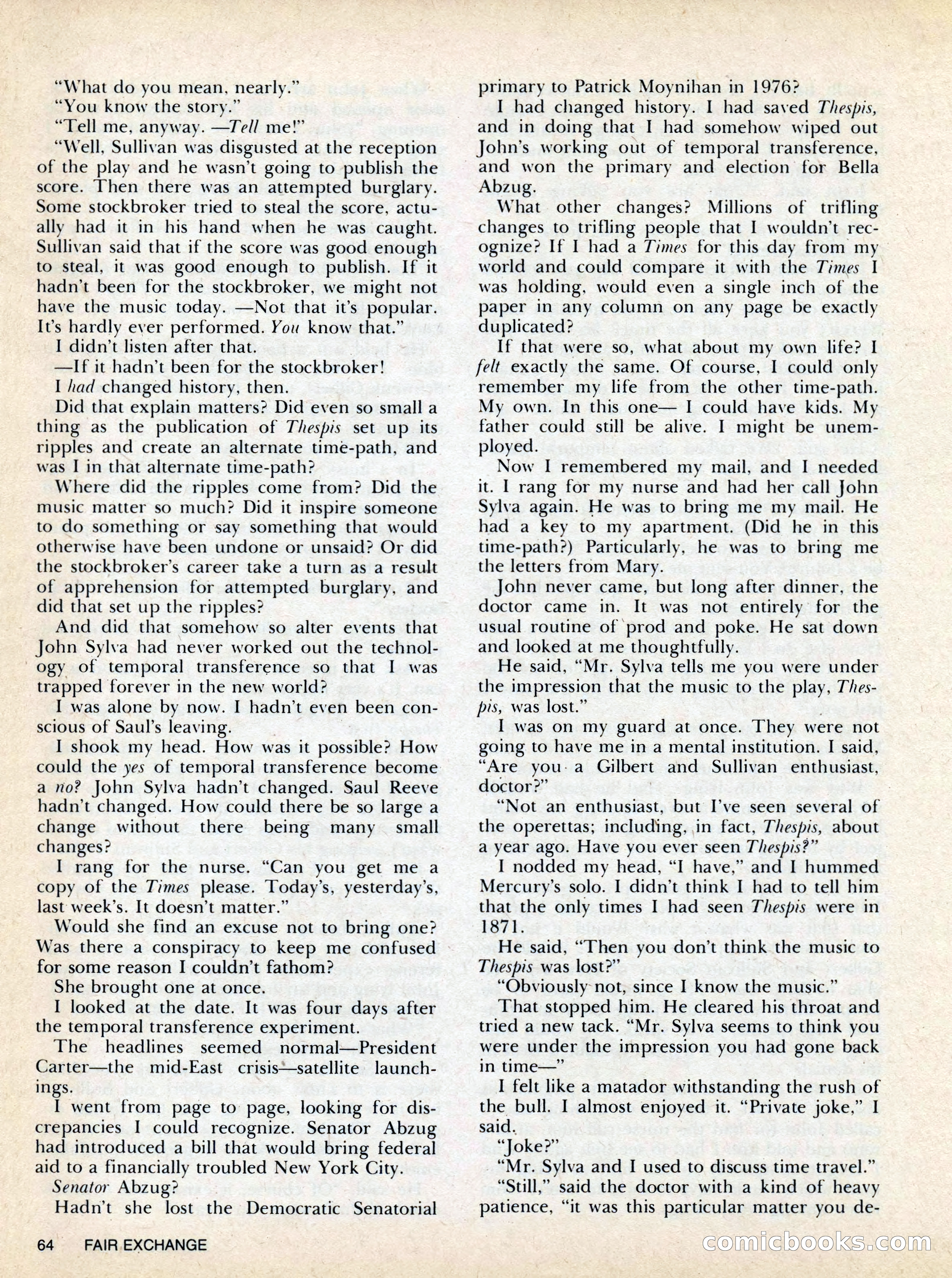 Asimov's SF Adventure Magazine, Fall 1978 — page 64 of 120