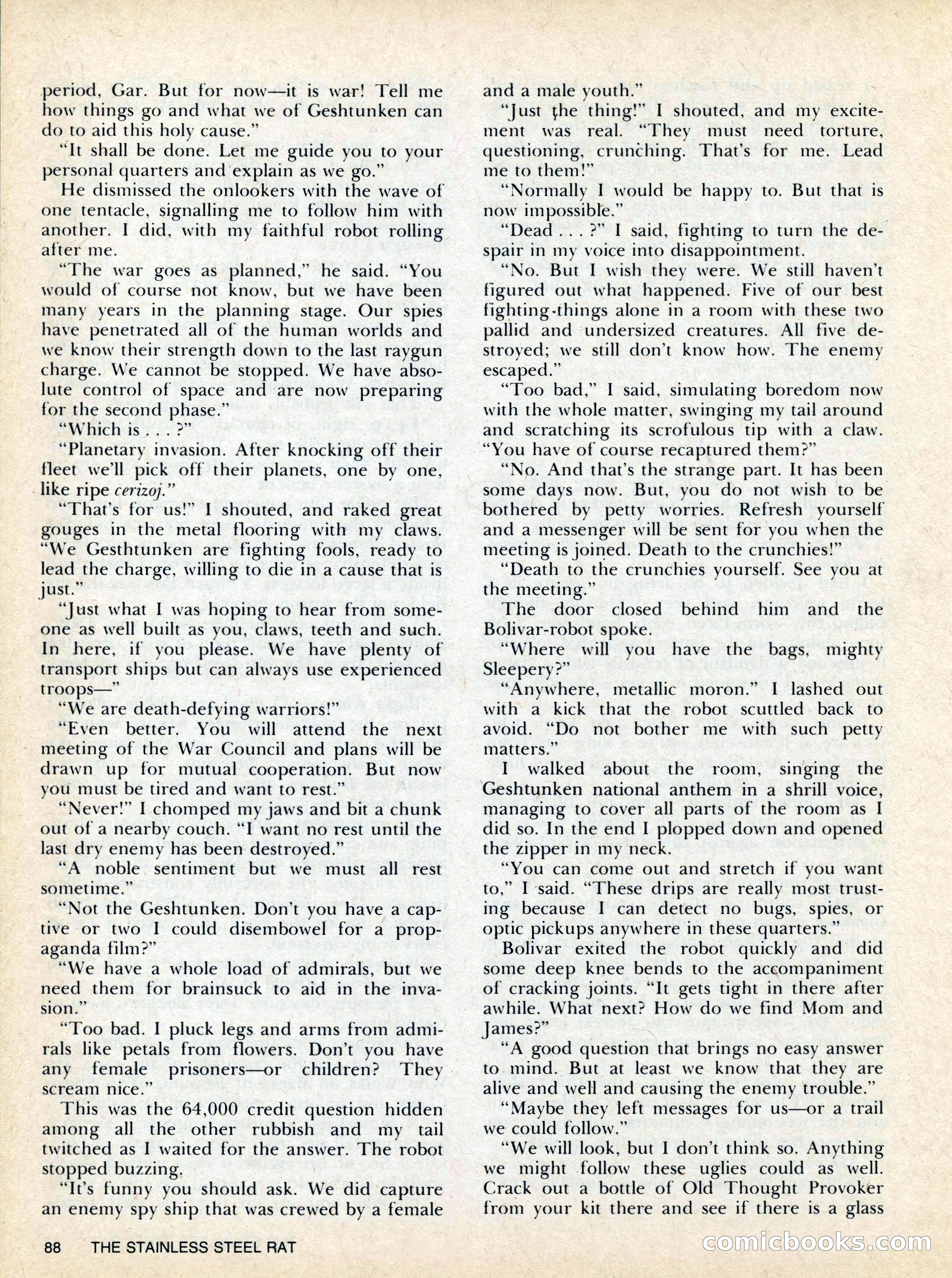 Asimov's SF Adventure Magazine, Fall 1978 — page 88 of 120