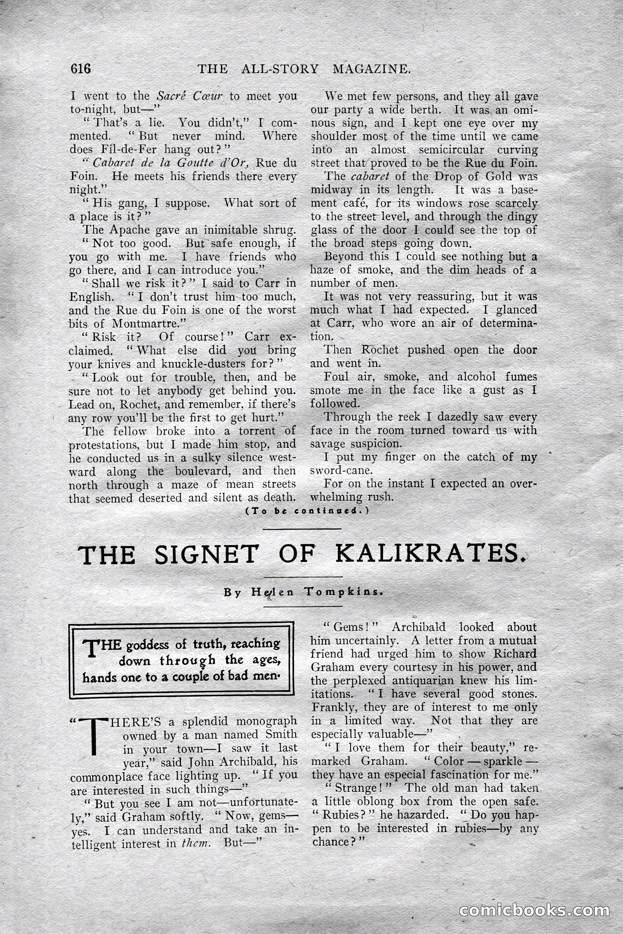 The All-Story Magazine, Aug 1909 — page 50 of 210