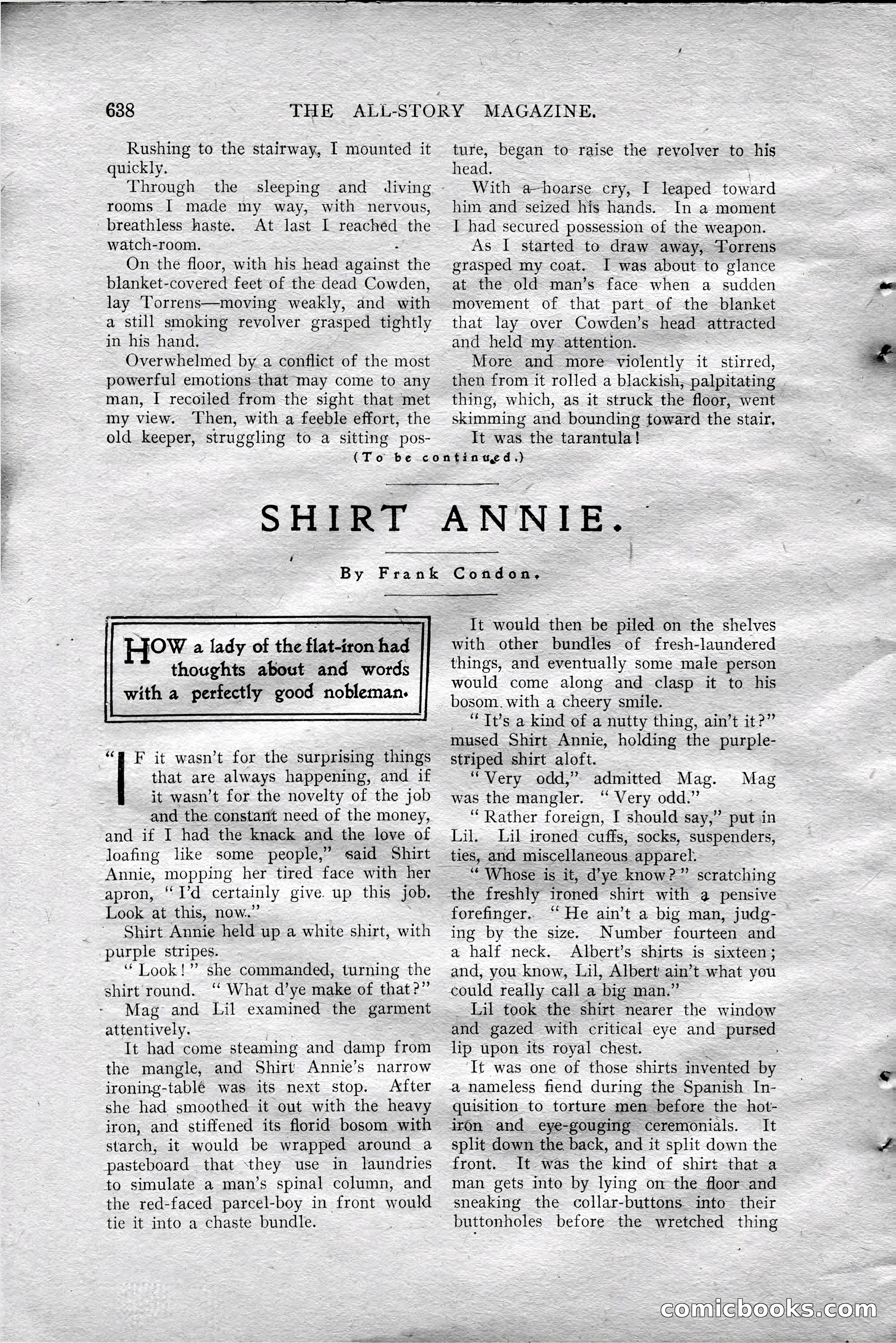 The All-Story Magazine, Aug 1909 — page 72 of 210