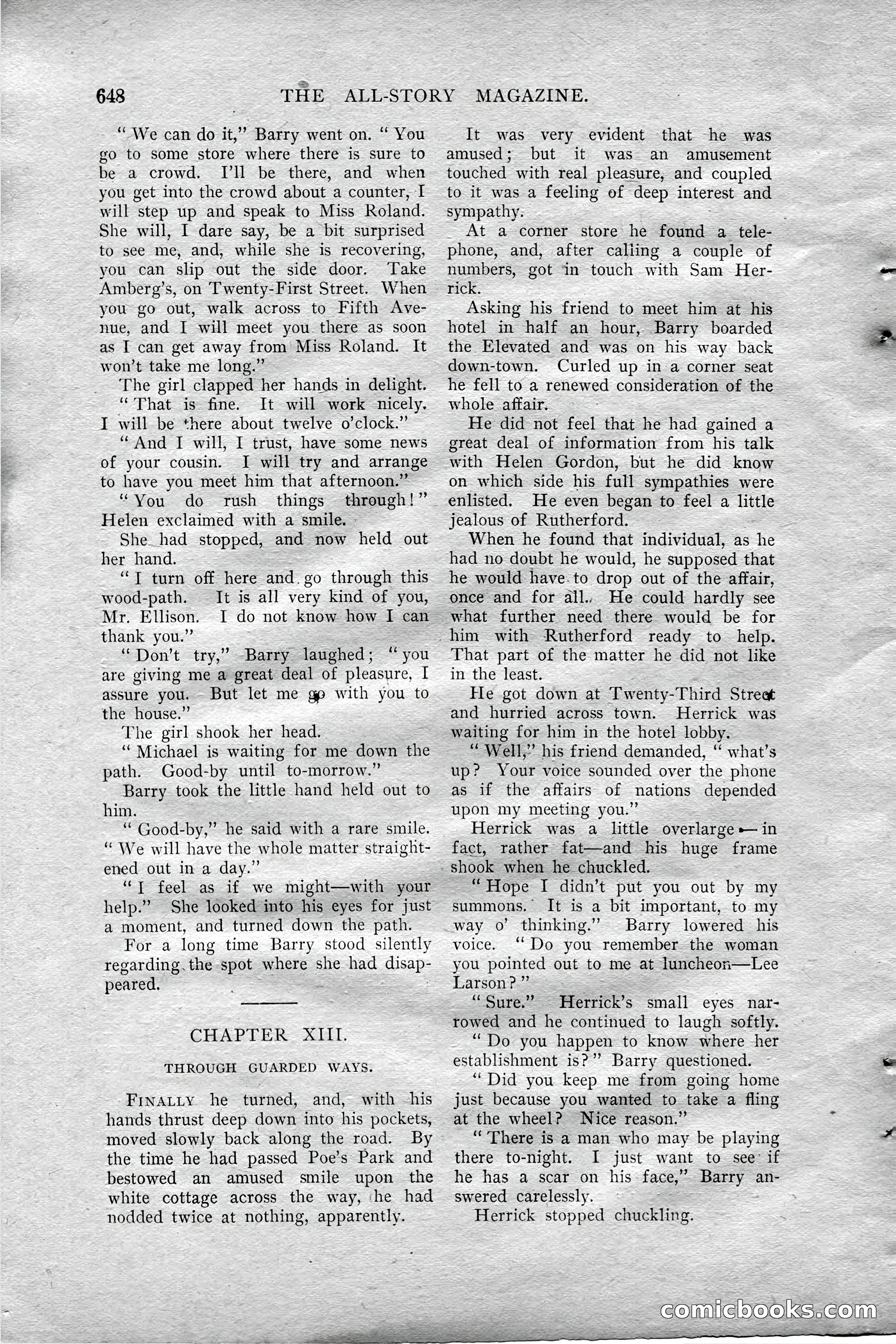 The All-Story Magazine, Aug 1909 — page 82 of 210