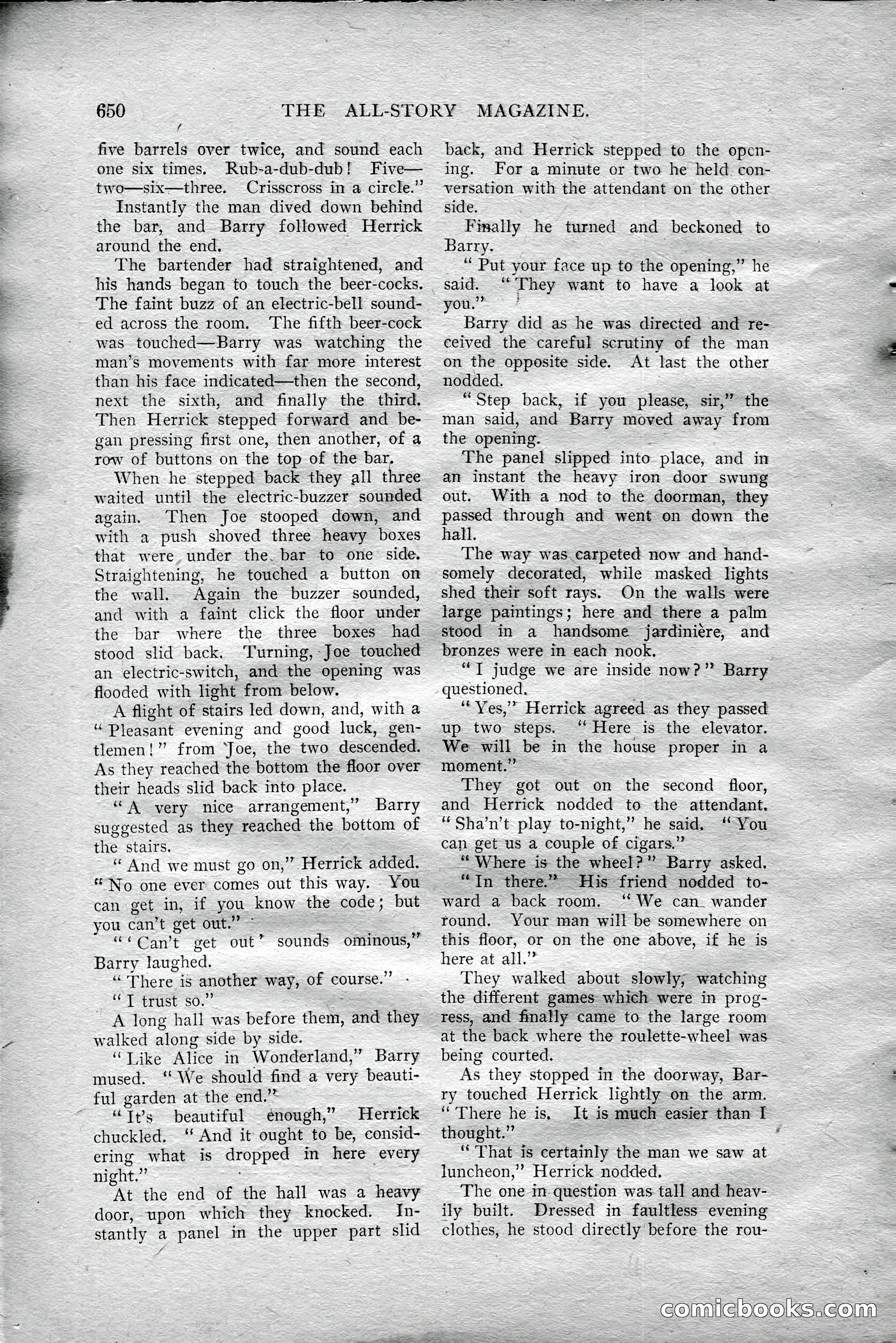 The All-Story Magazine, Aug 1909 — page 84 of 210