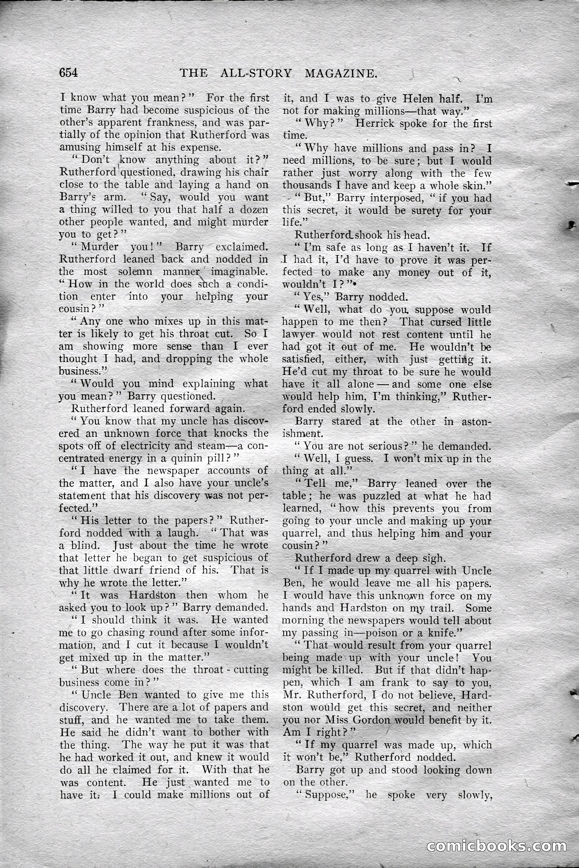 The All-Story Magazine, Aug 1909 — page 88 of 210