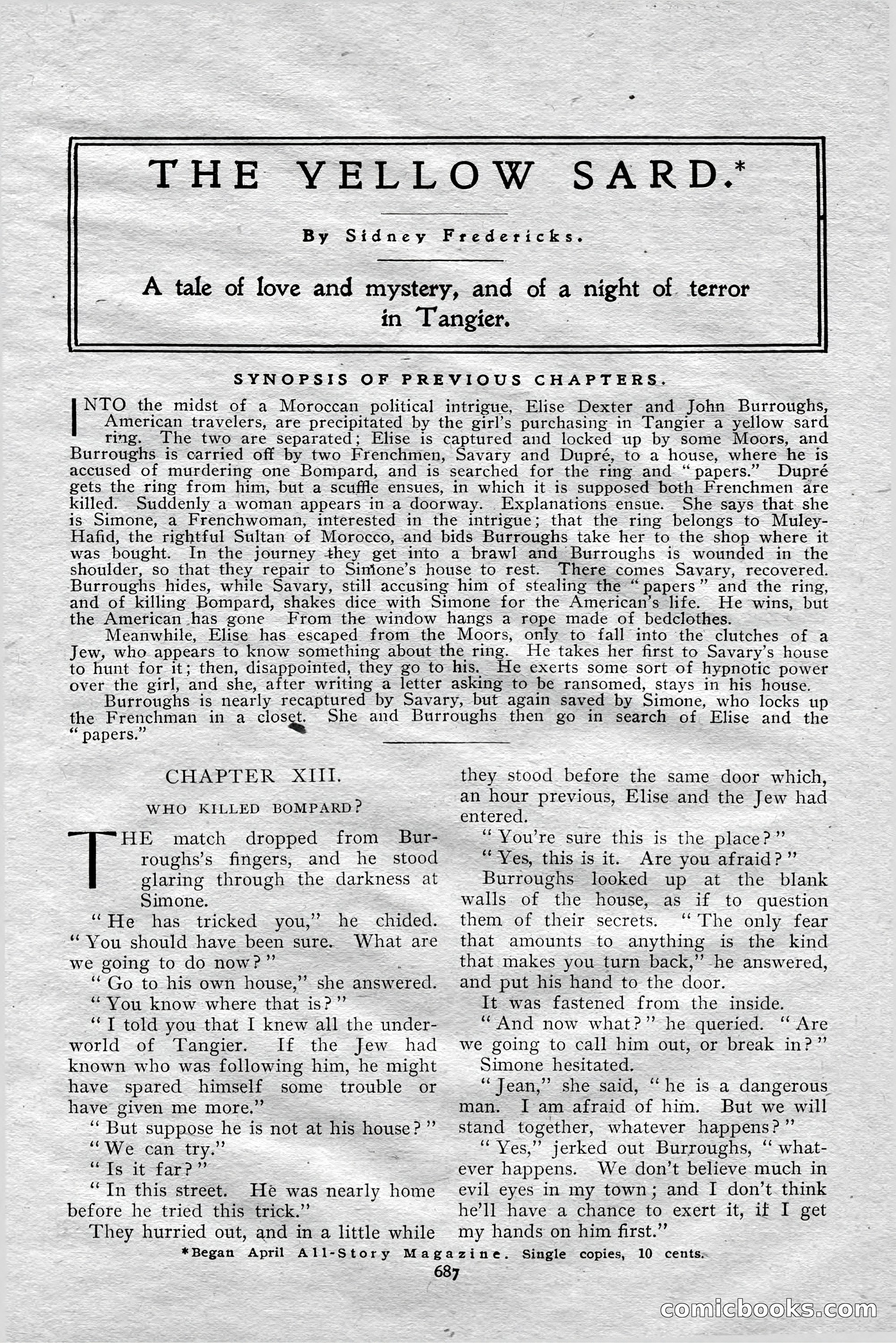 The All-Story Magazine, Aug 1909 — page 121 of 210