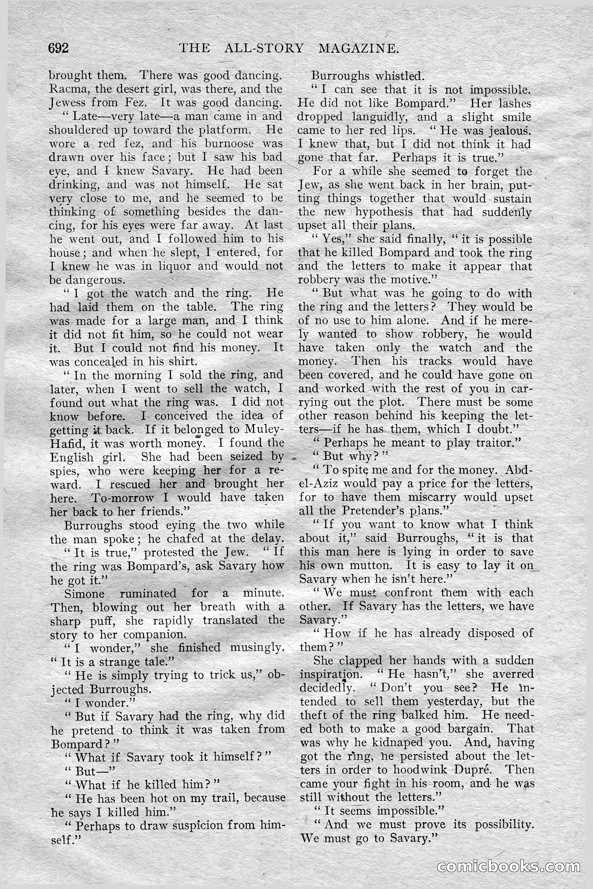 The All-Story Magazine, Aug 1909 — page 126 of 210