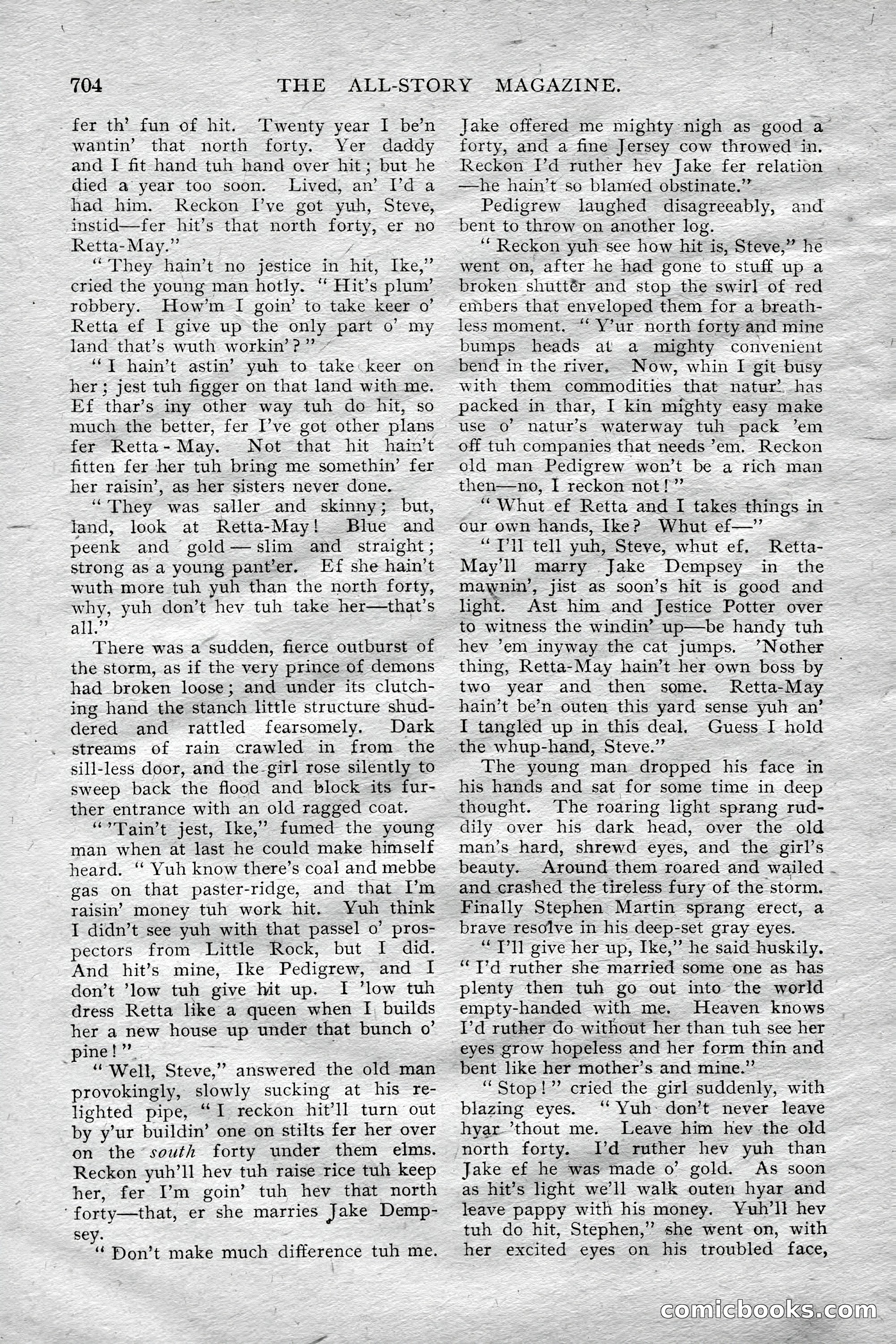 The All-Story Magazine, Aug 1909 — page 138 of 210