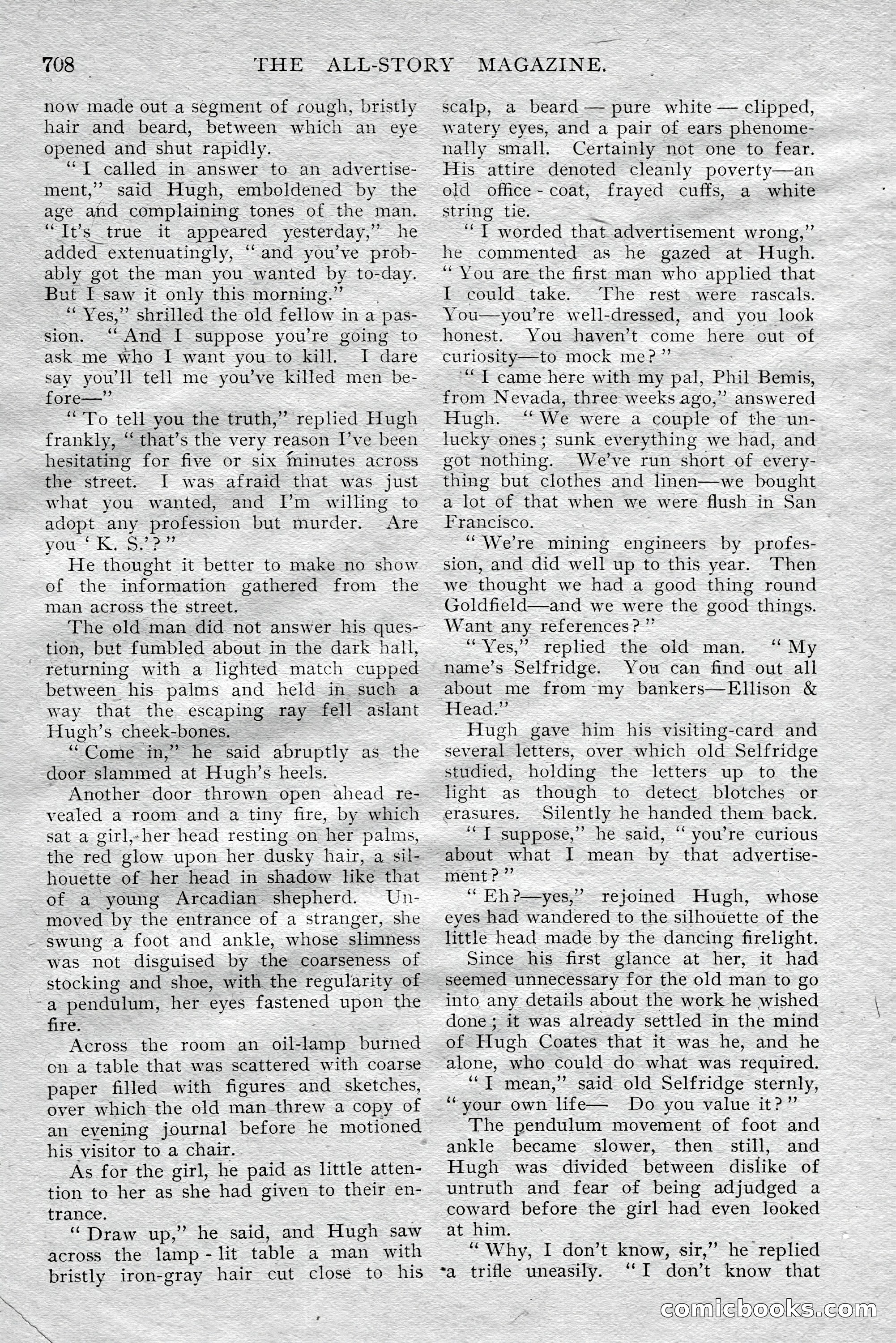 The All-Story Magazine, Aug 1909 — page 142 of 210