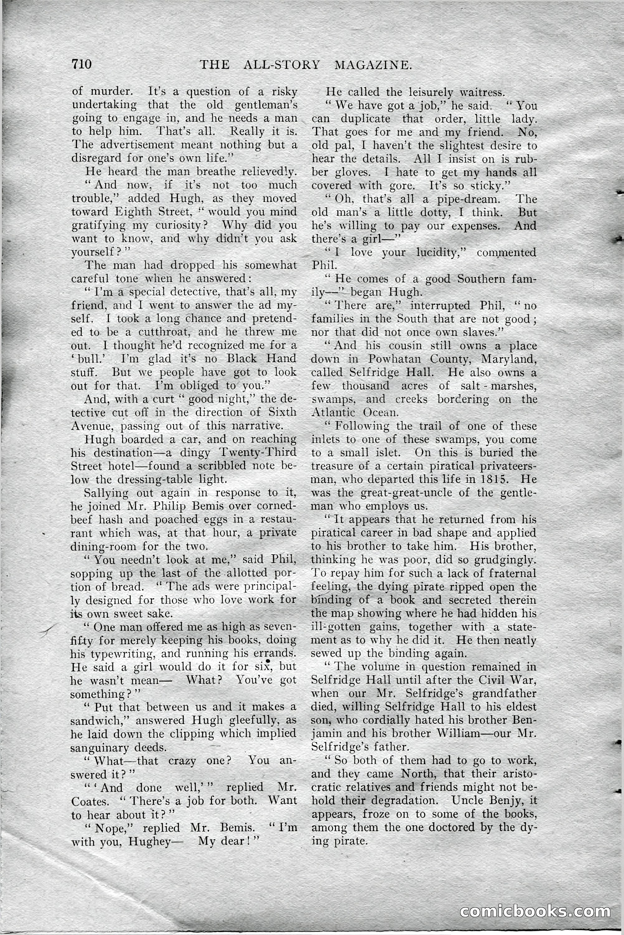 The All-Story Magazine, Aug 1909 — page 144 of 210