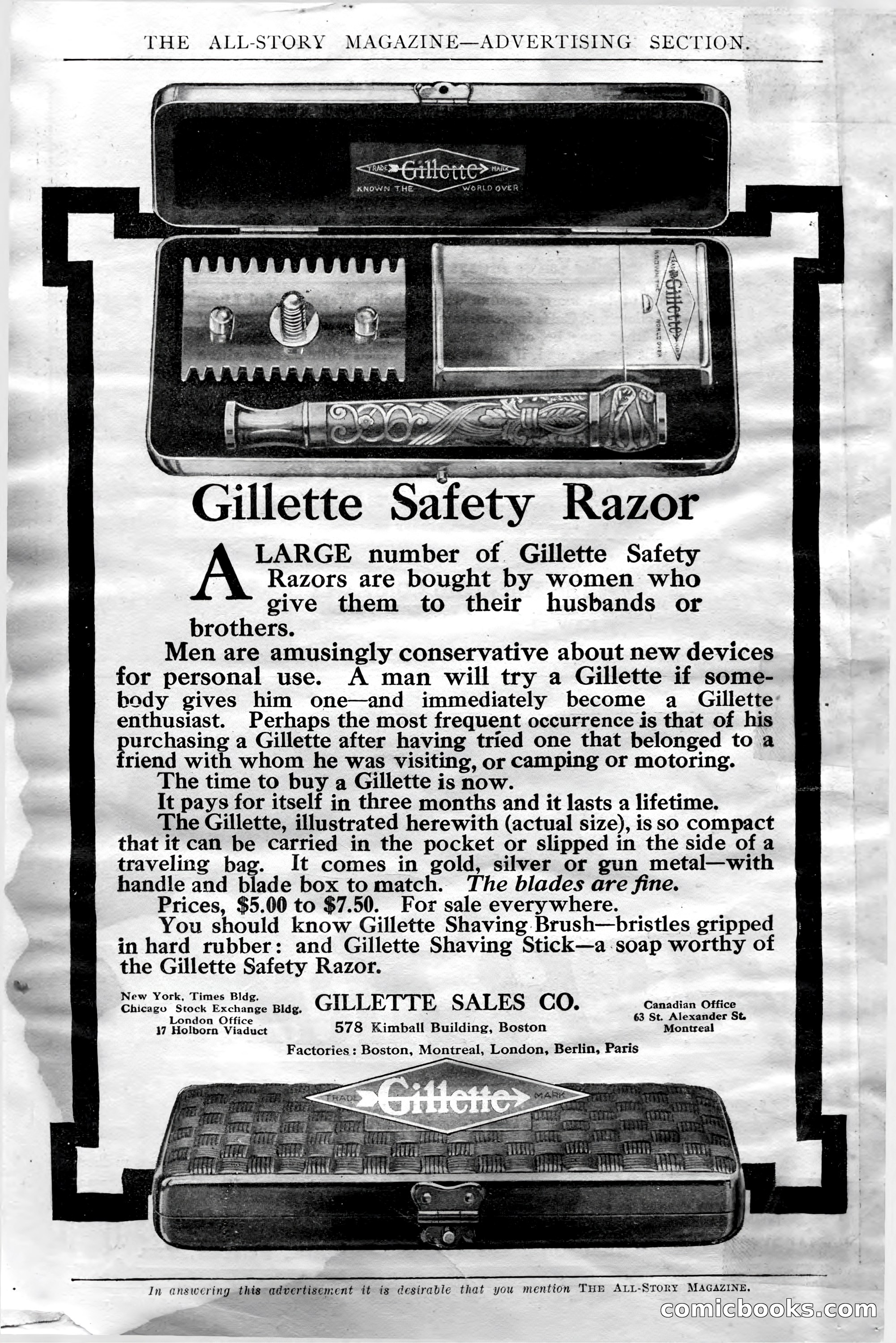 The All-Story Magazine, Aug 1909 — page 210 of 210